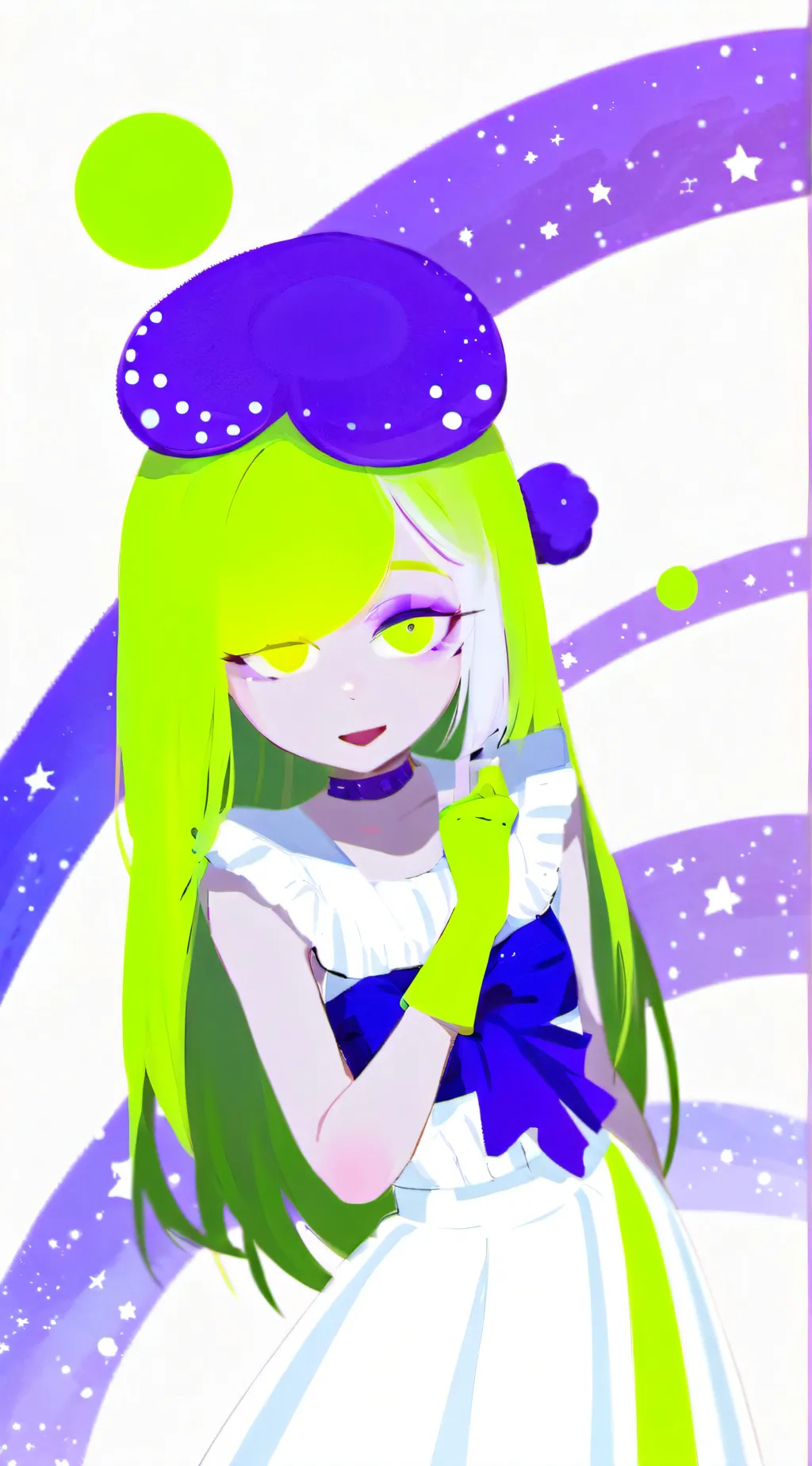 ai character: Lime background