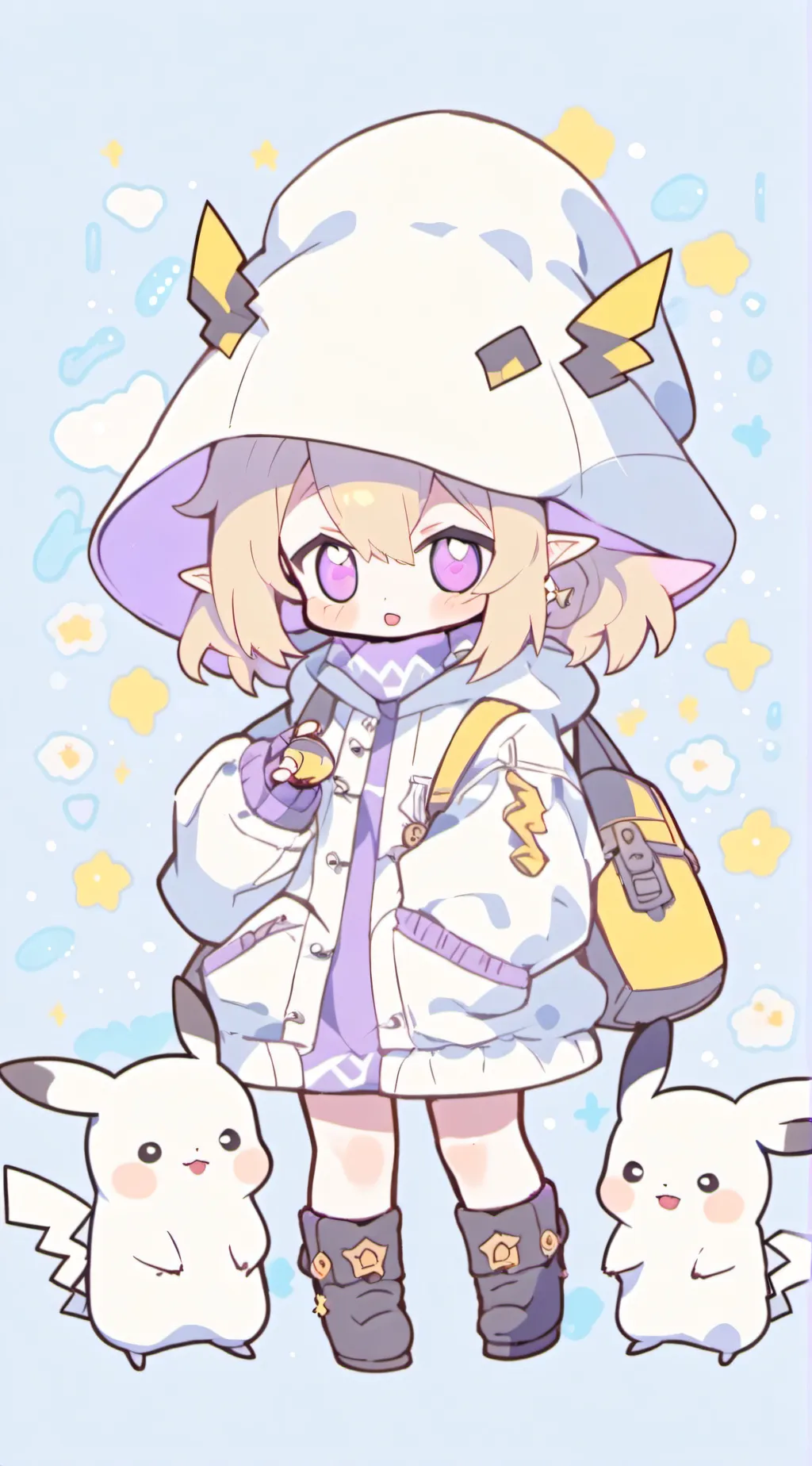 ai character: Radio Apple background