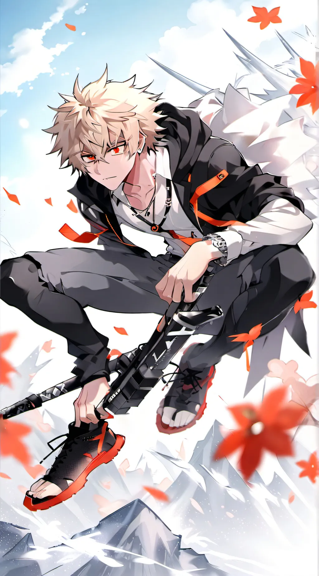 ai character: katuki bakugo  background