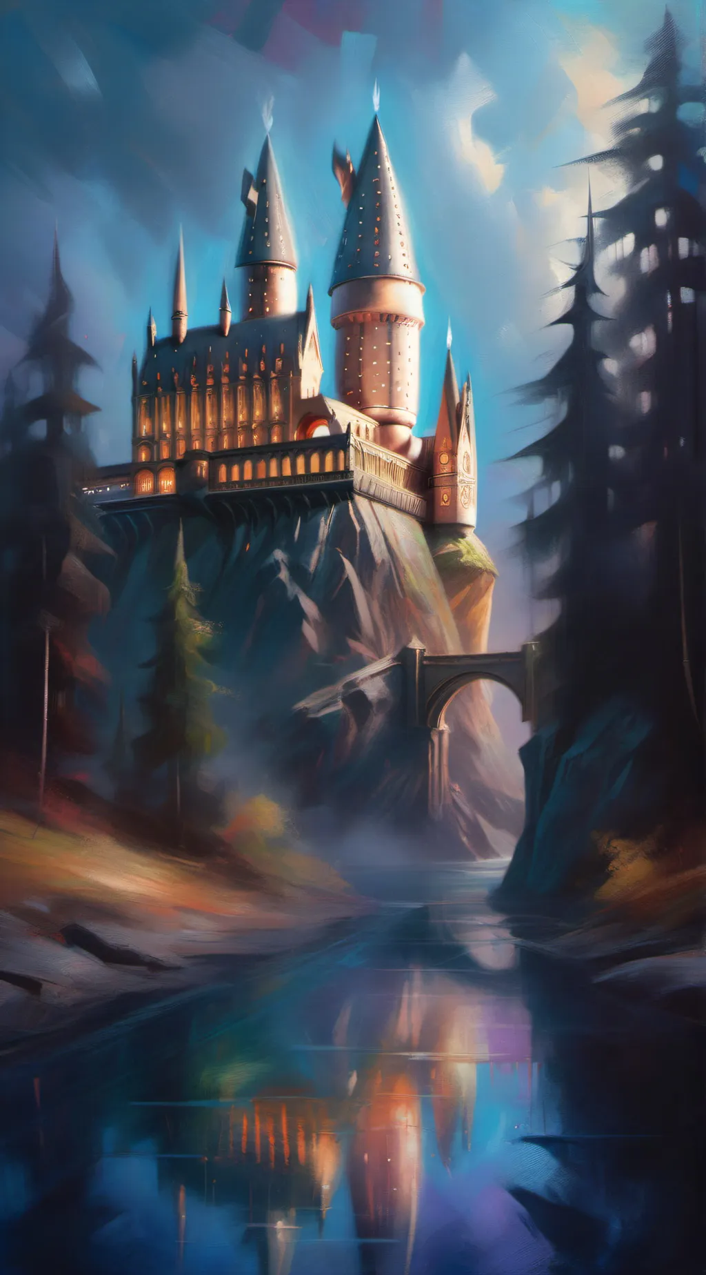 ai character: Hogwarts sad background