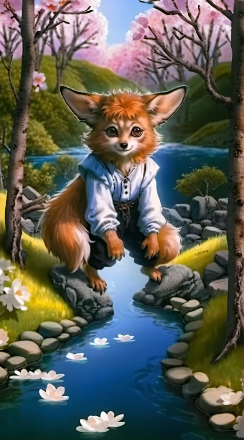 ai character: Kade the foxy background