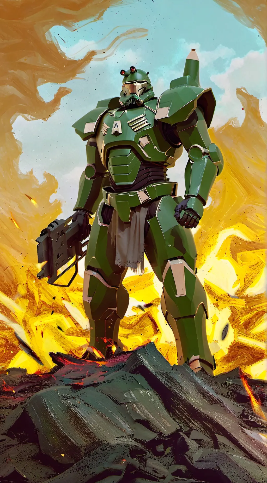 ai character: doomslayer background