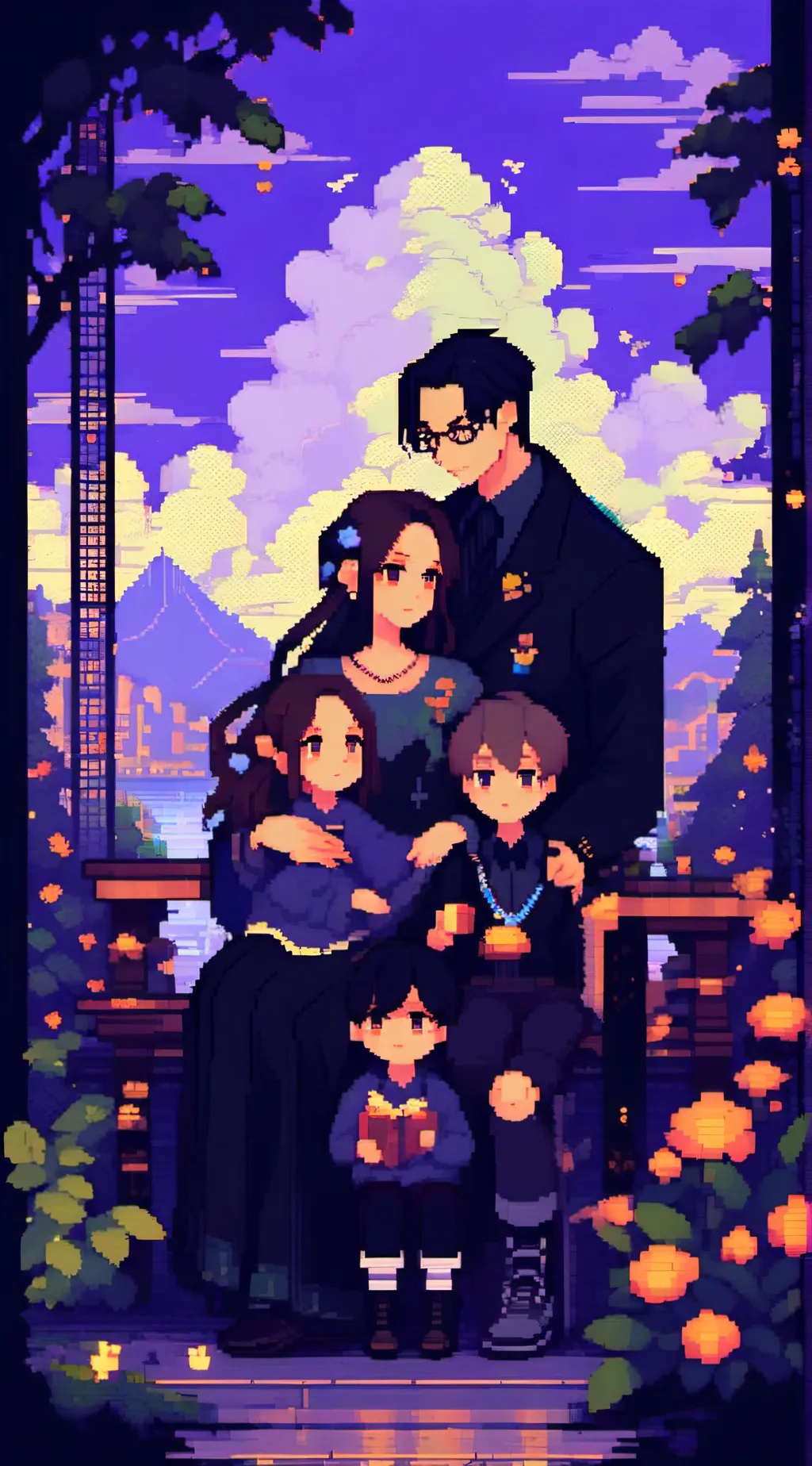 ai character: Family in ur house background