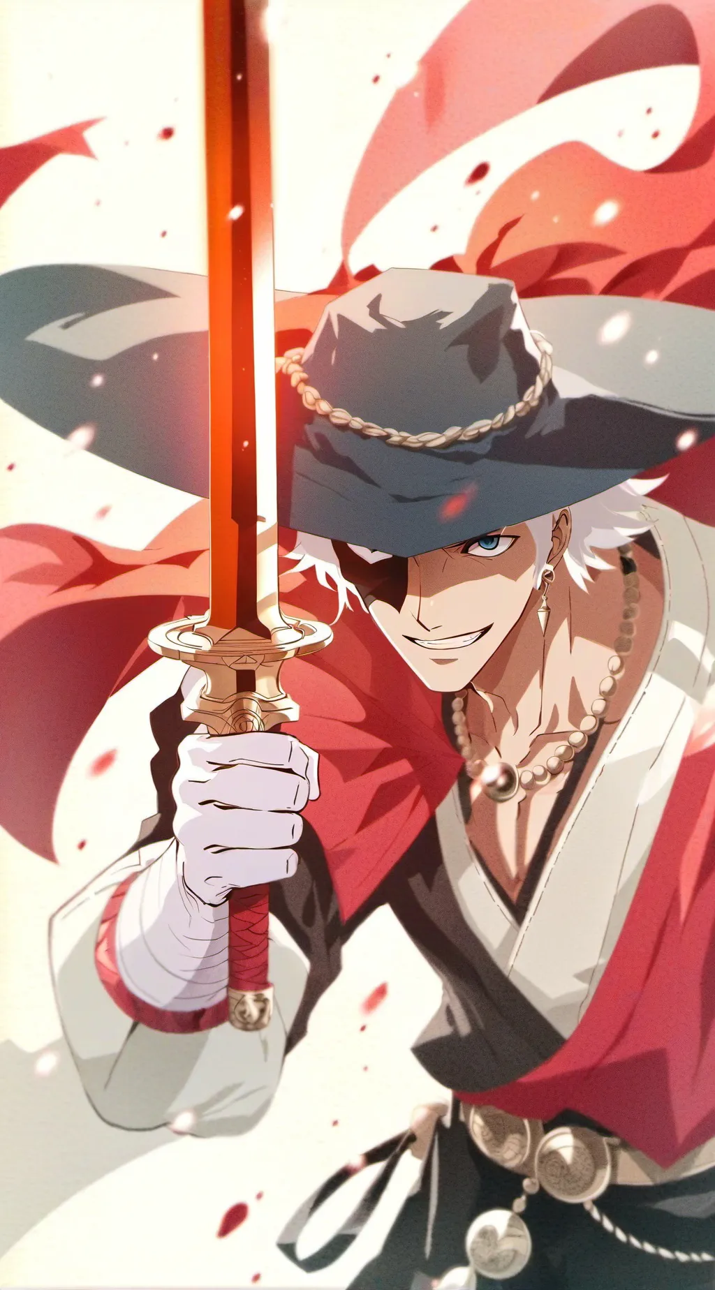 ai character: Zoro from One Piec background