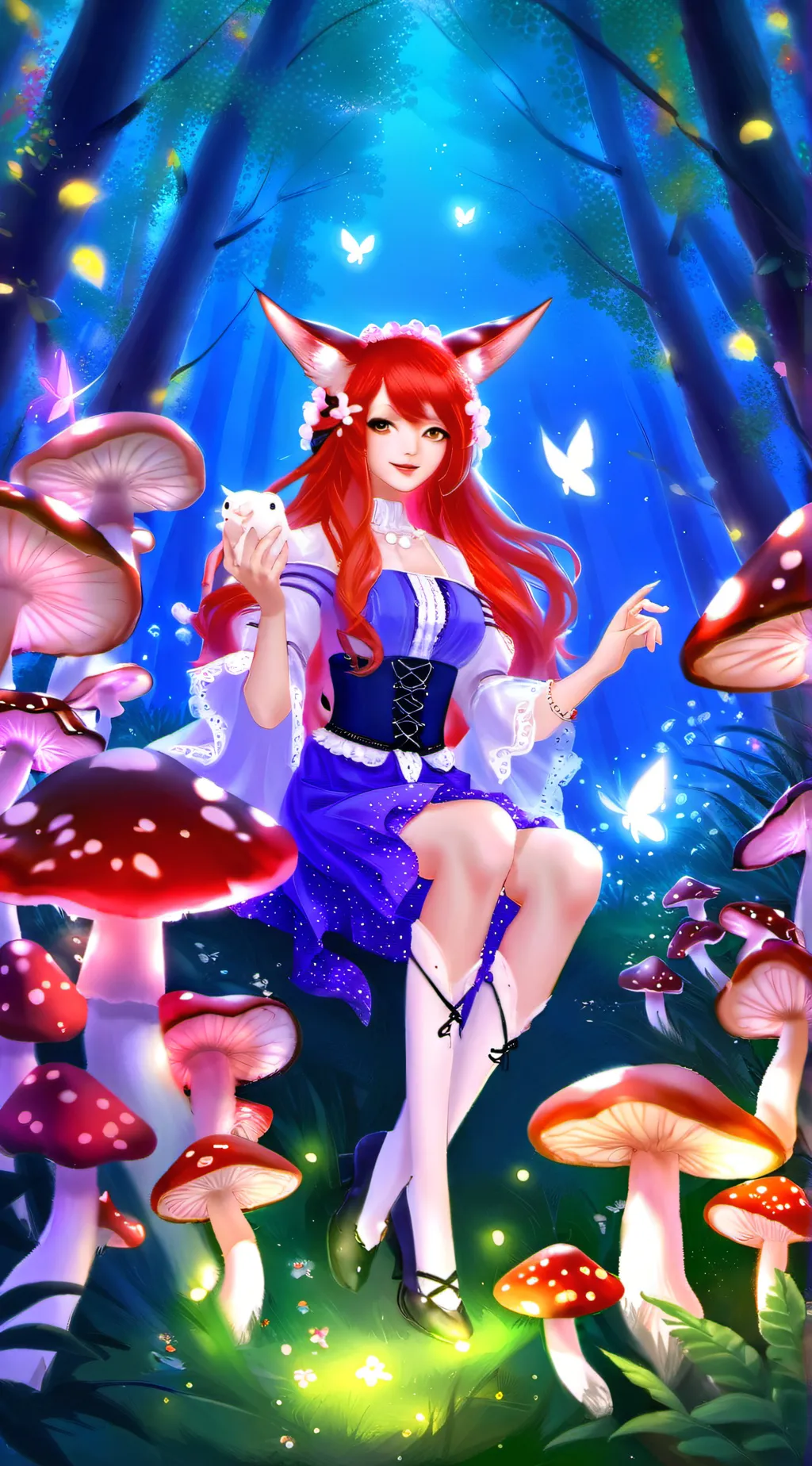 ai character: forest guardian  background