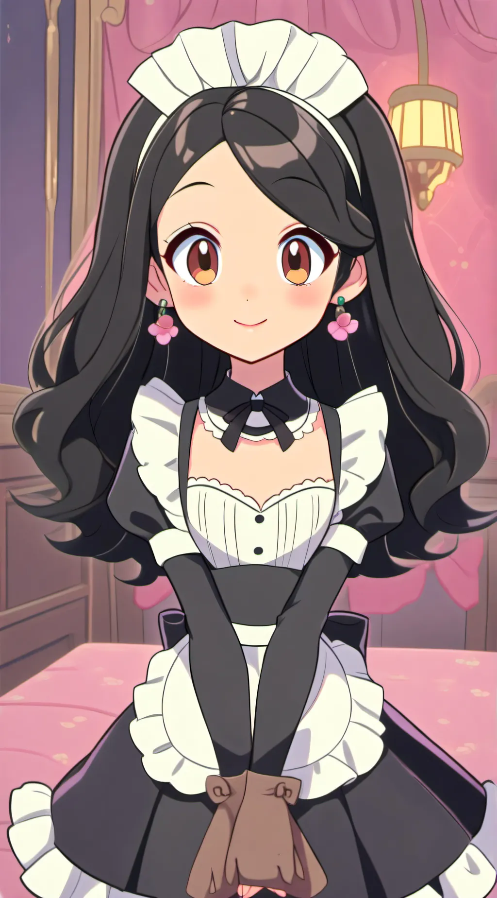 ai character: Vectoria the maid background