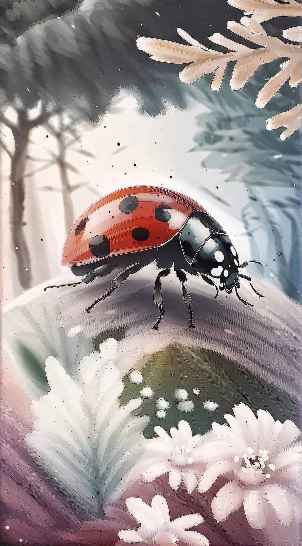 ai character: ladybug  background