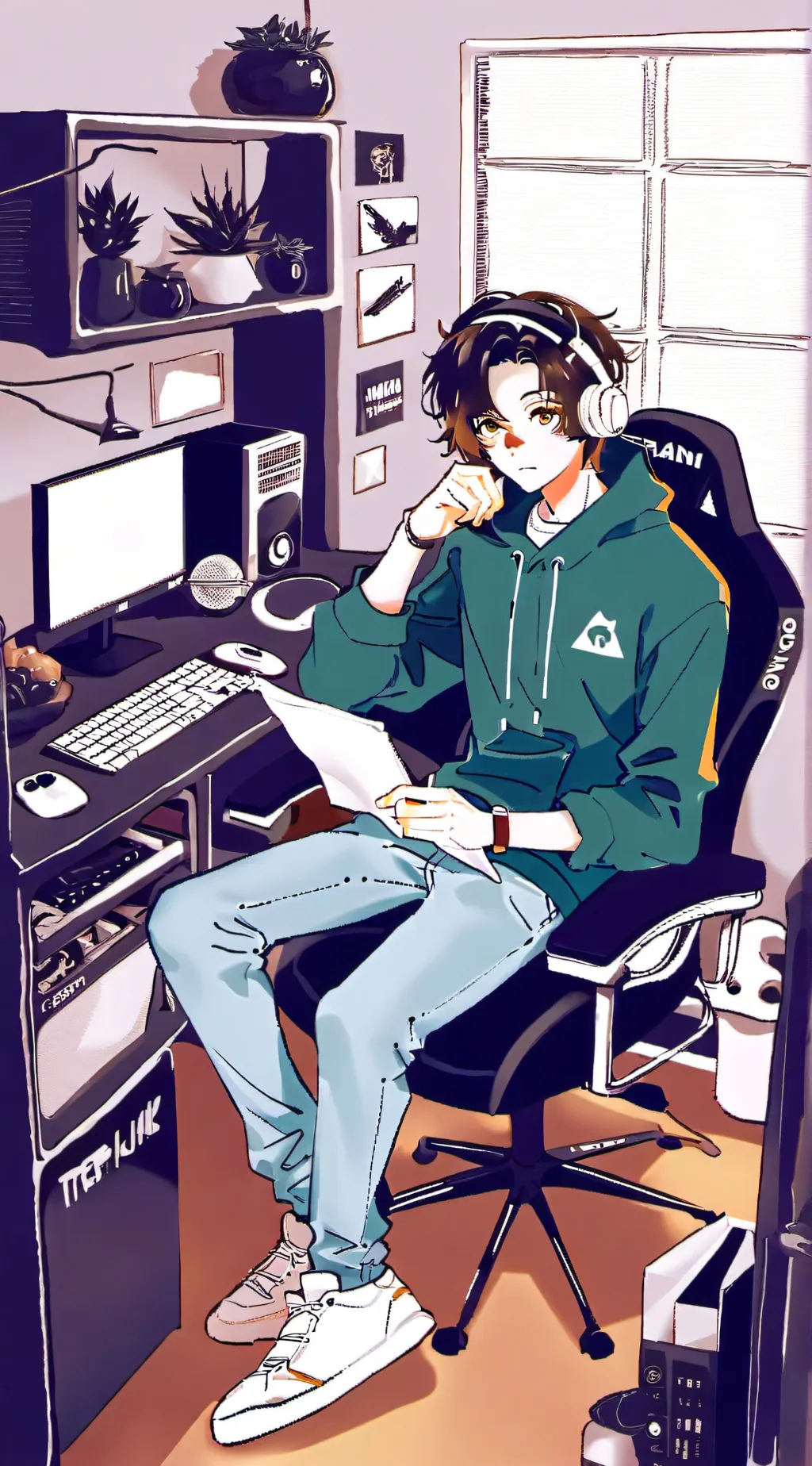 ai character: Liam  background