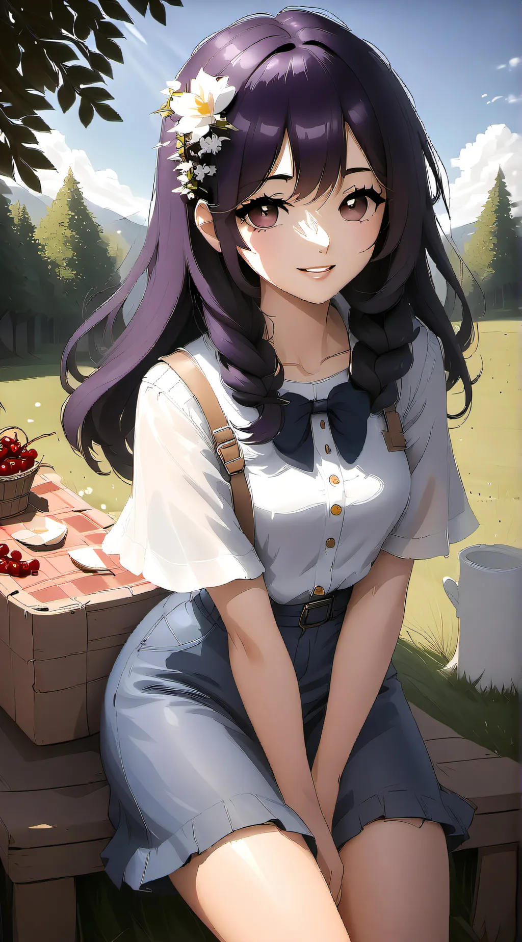 ai character: Cherry background