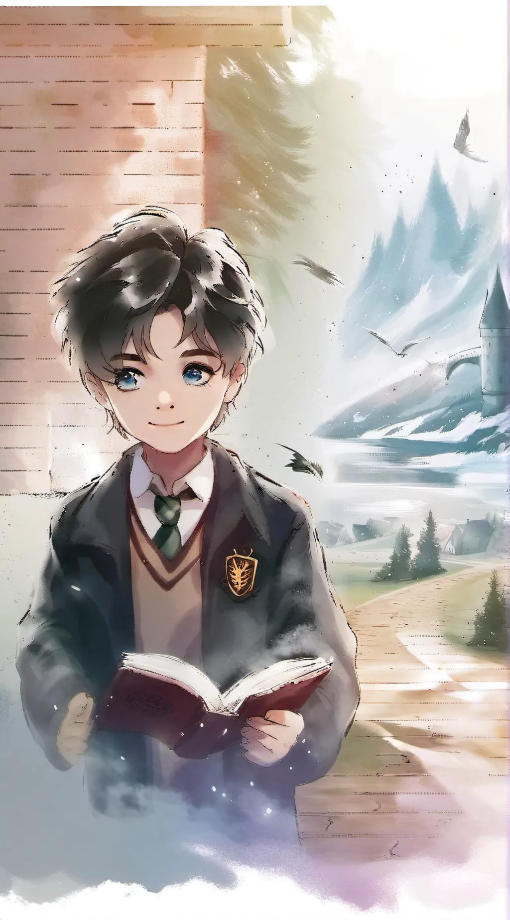 ai character: Hogwarts  background