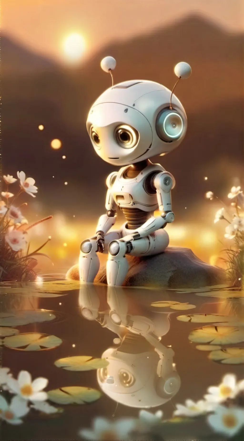 ai character: robot factory background