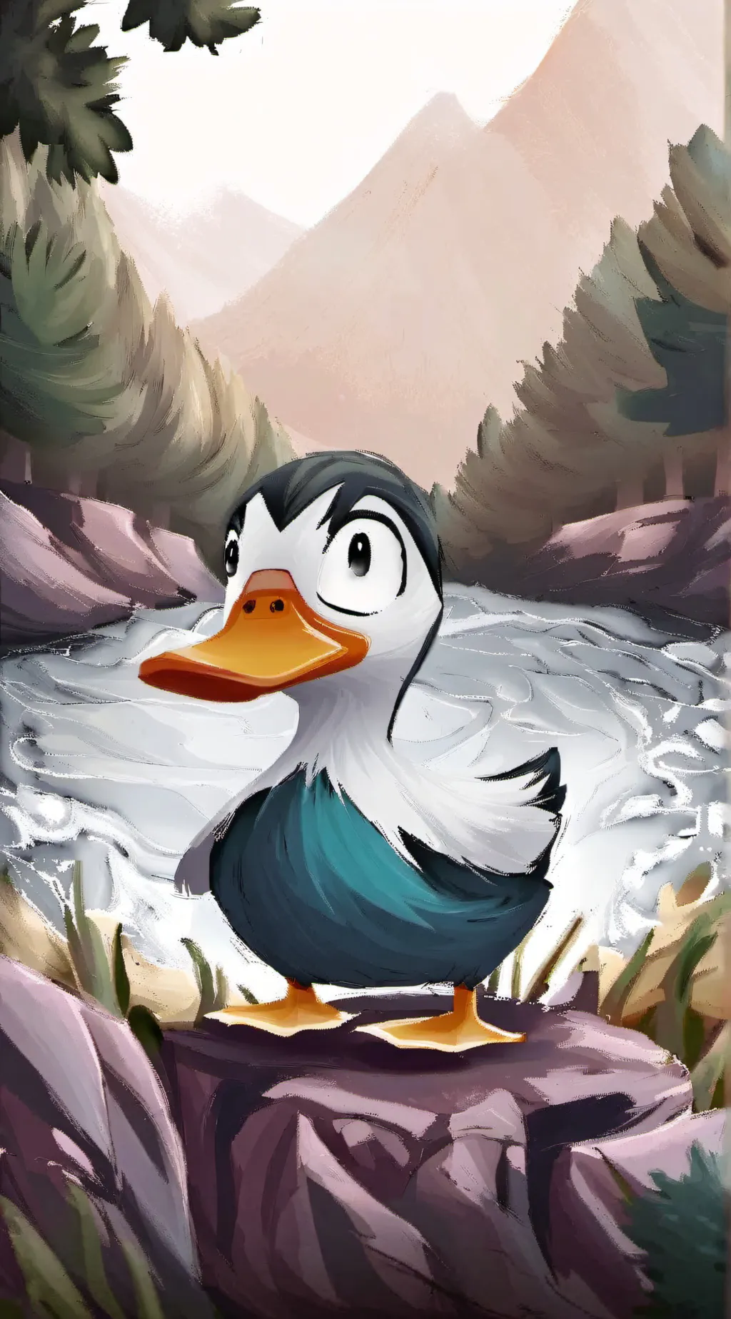 ai character: My friend made it background