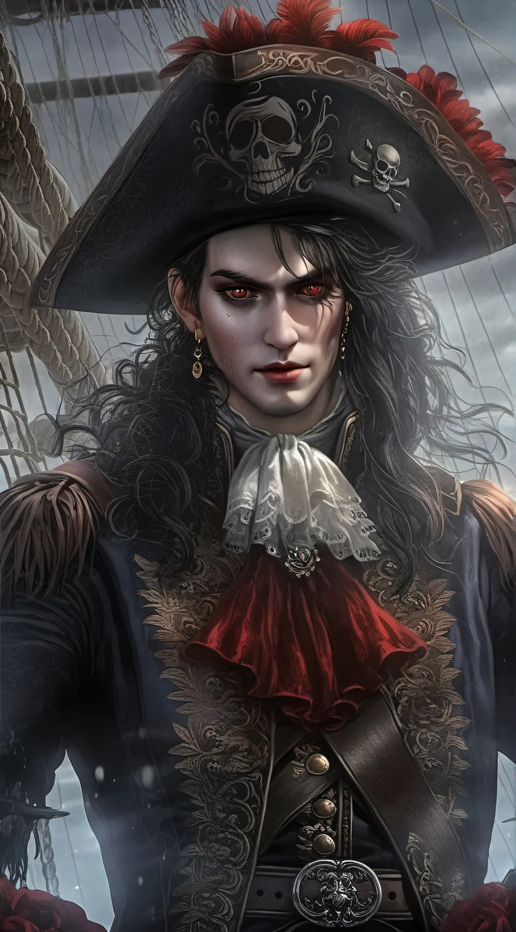 ai character: Ghost captian Dax background