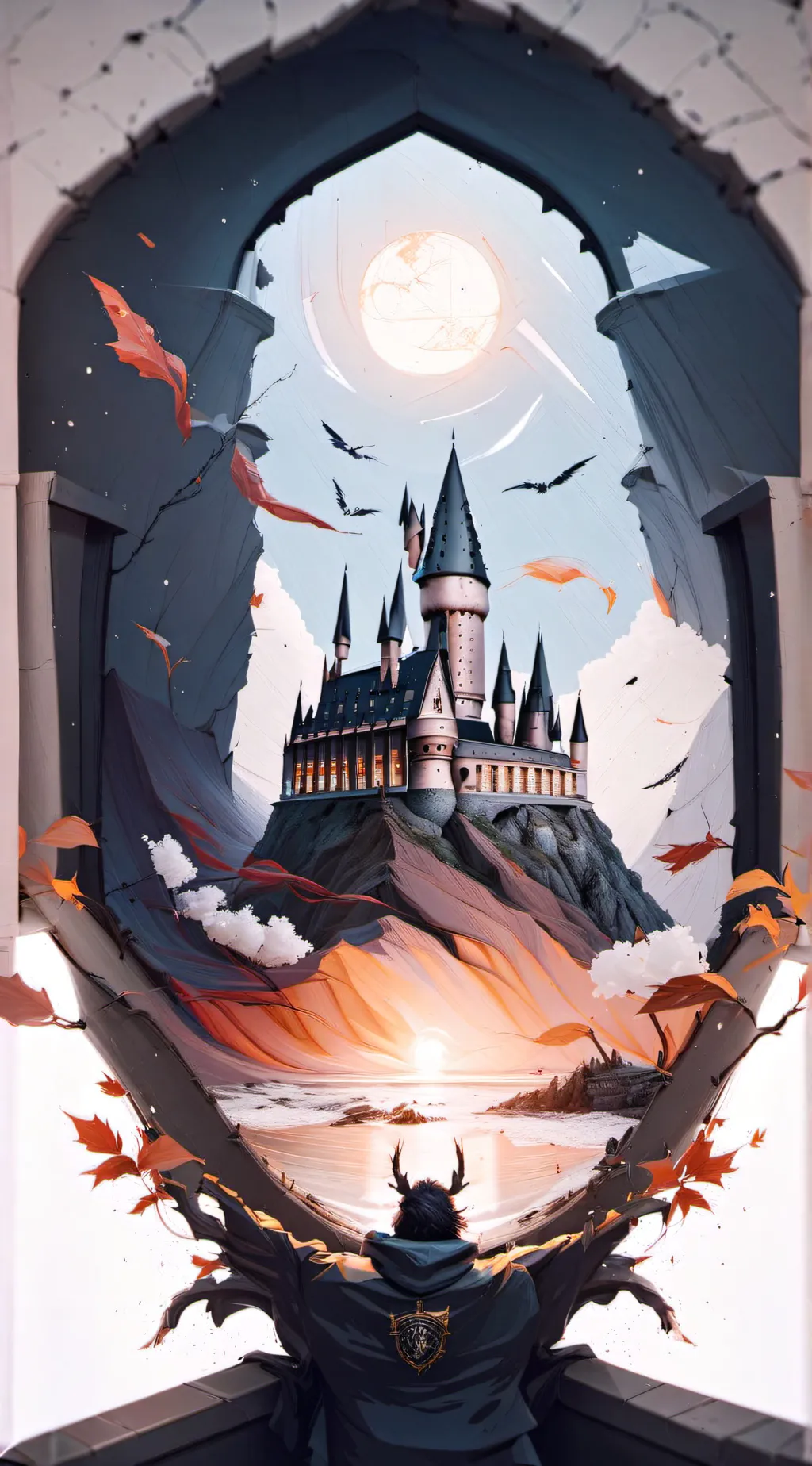 ai character: Hogwarts univery background