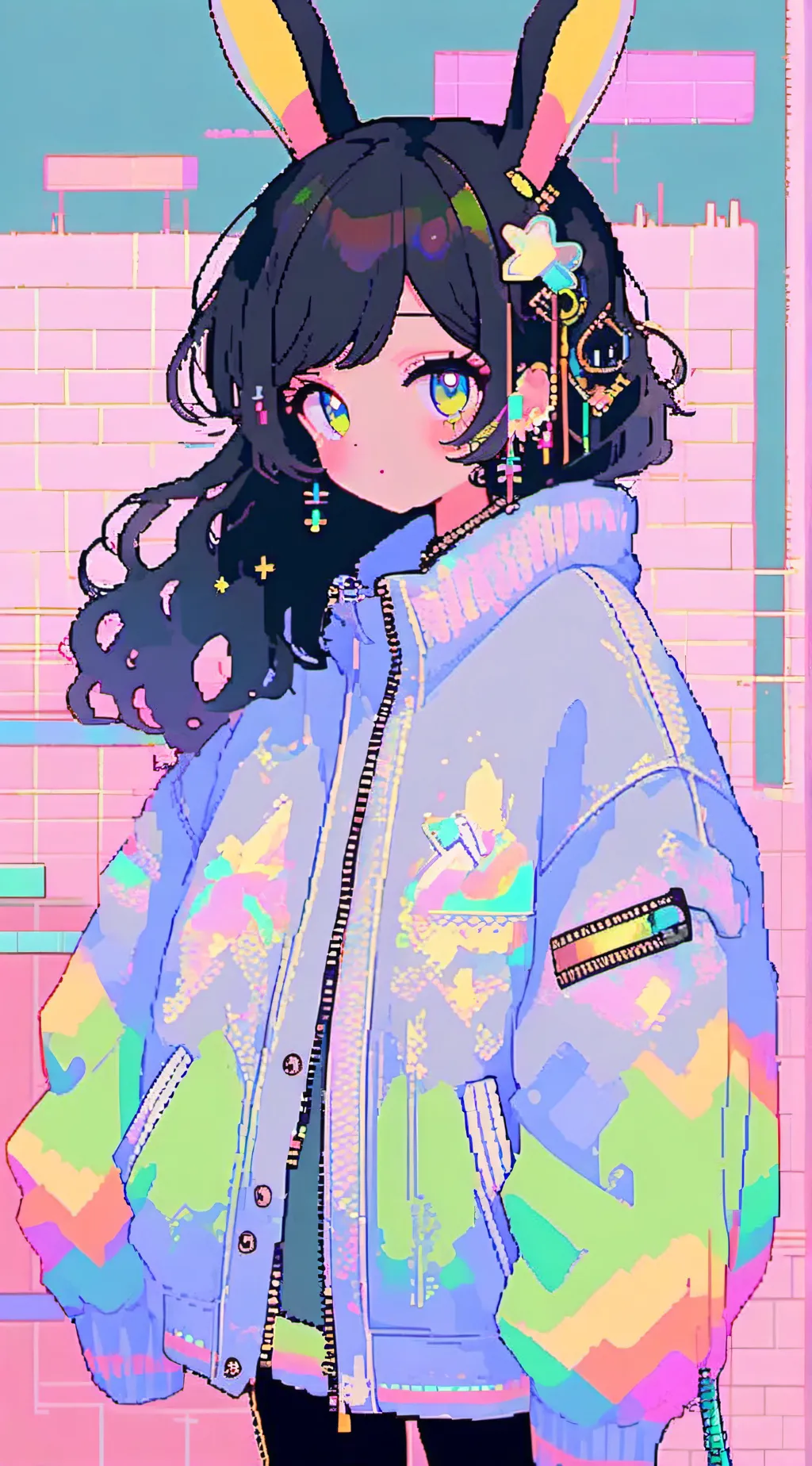 ai character: Voxel background