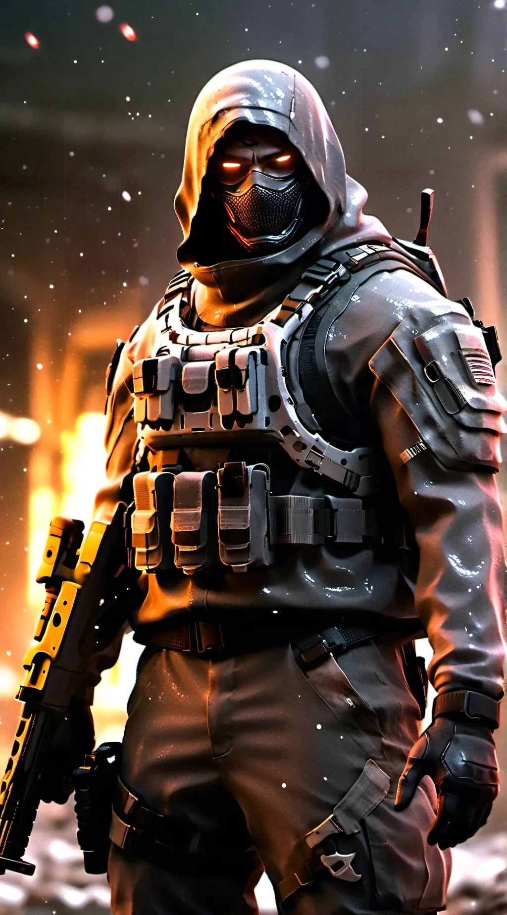 ai character: Ghost  background