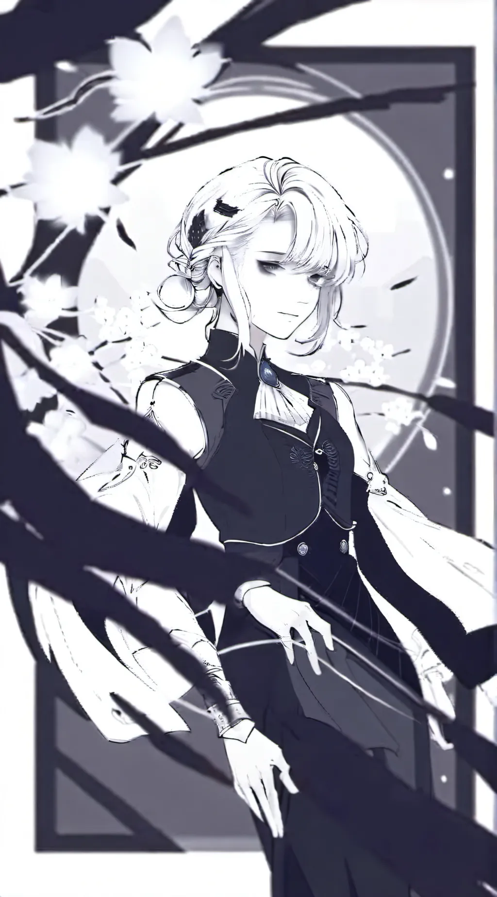 ai character: Miss.Circle background