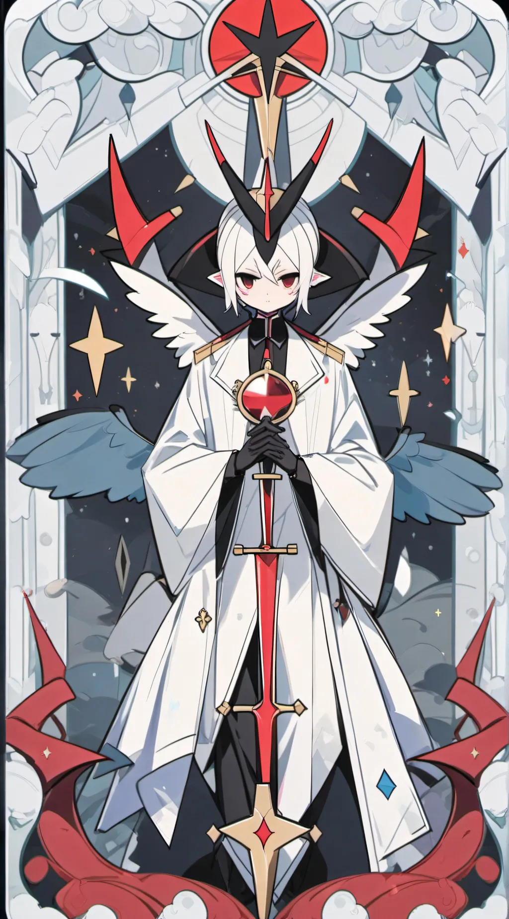 ai character: Lucifer but drunk background