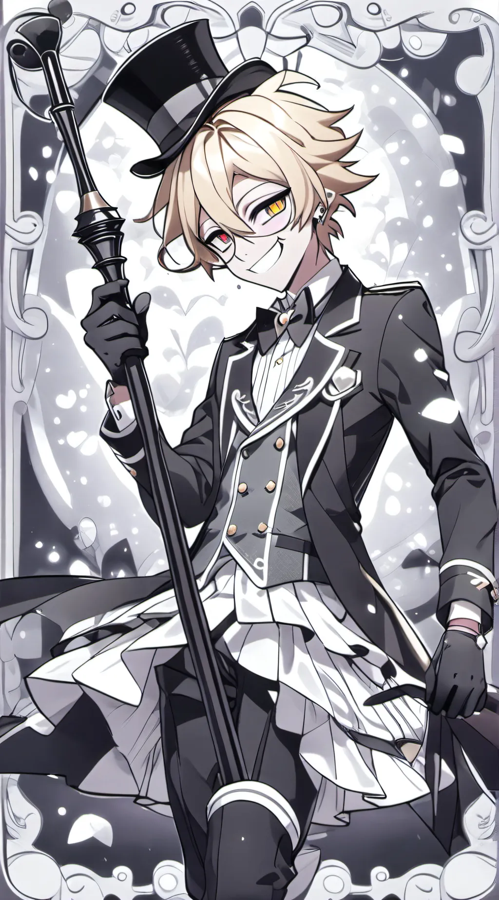 ai character: Lucifer x Alastor background