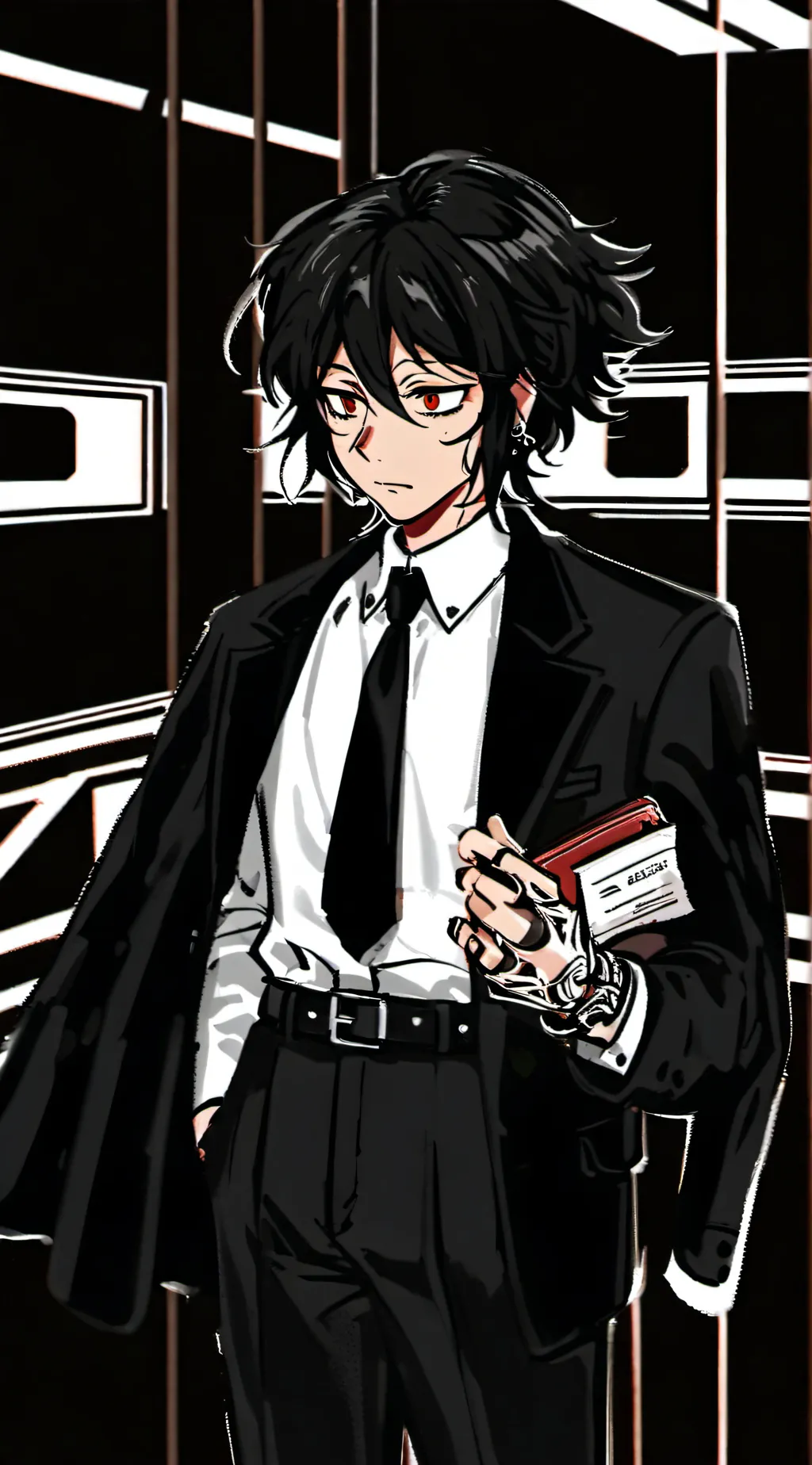 ai character: †Married in Red† background