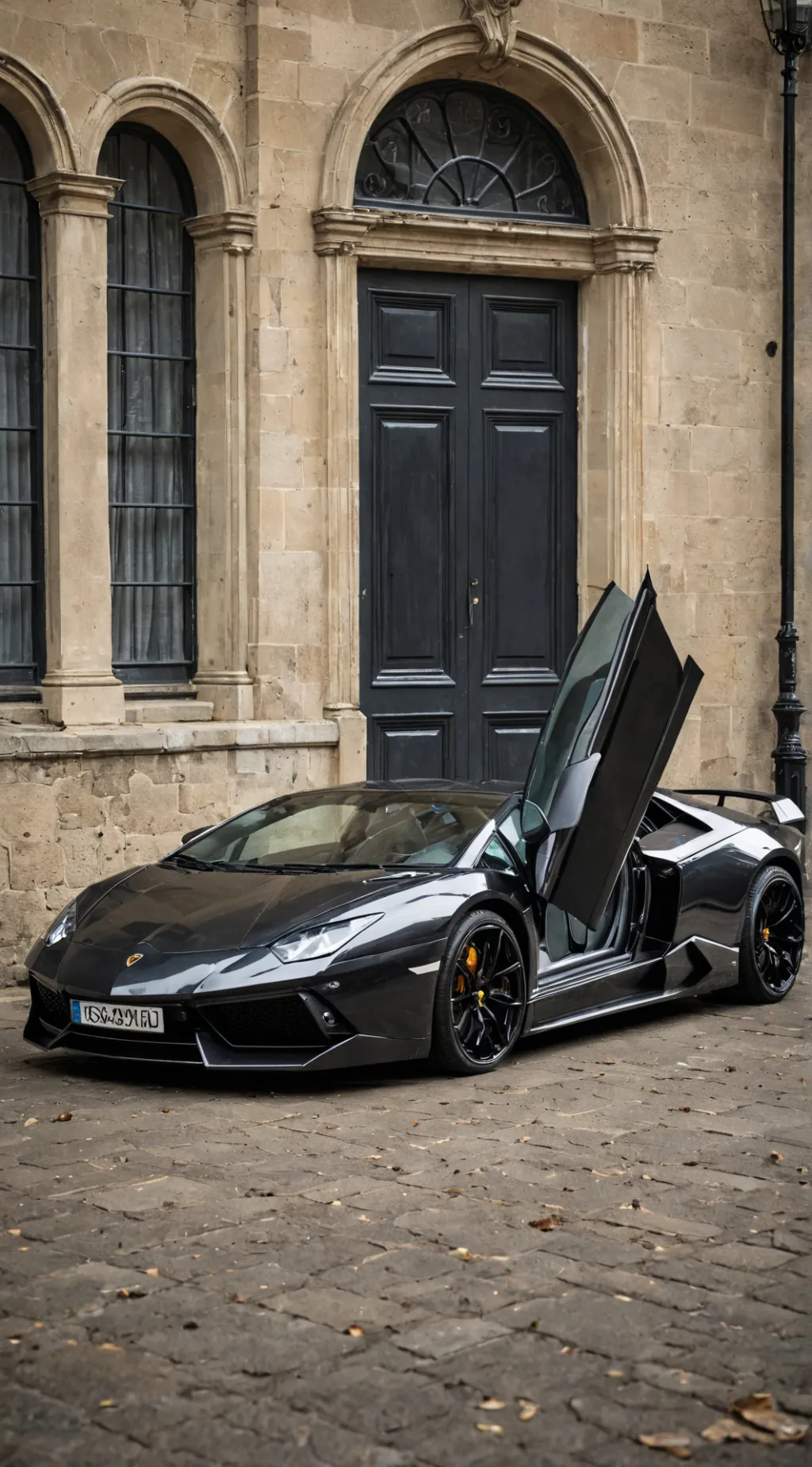 ai character: a beautifal lambo background