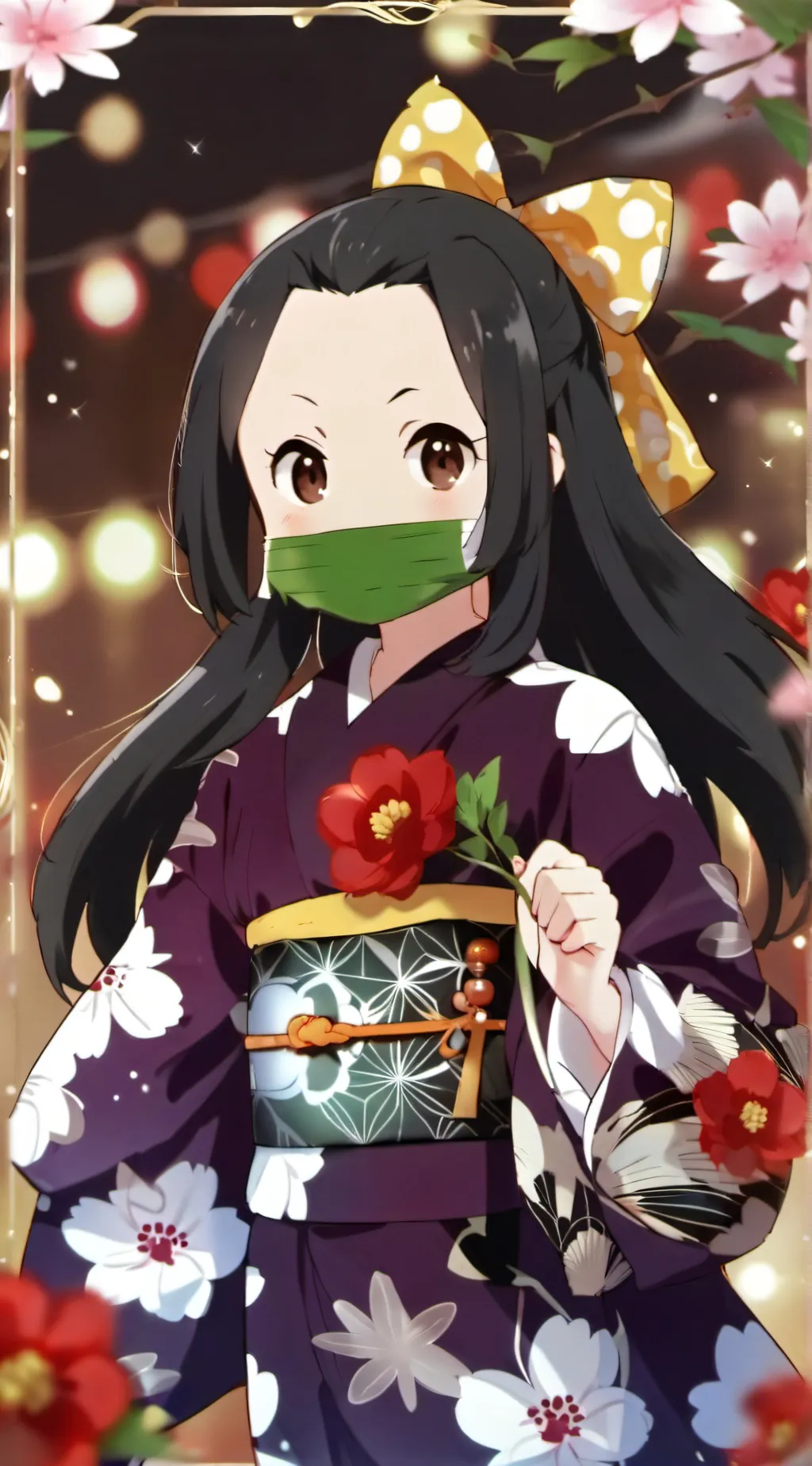 ai character: •Nezuko Kamado• background