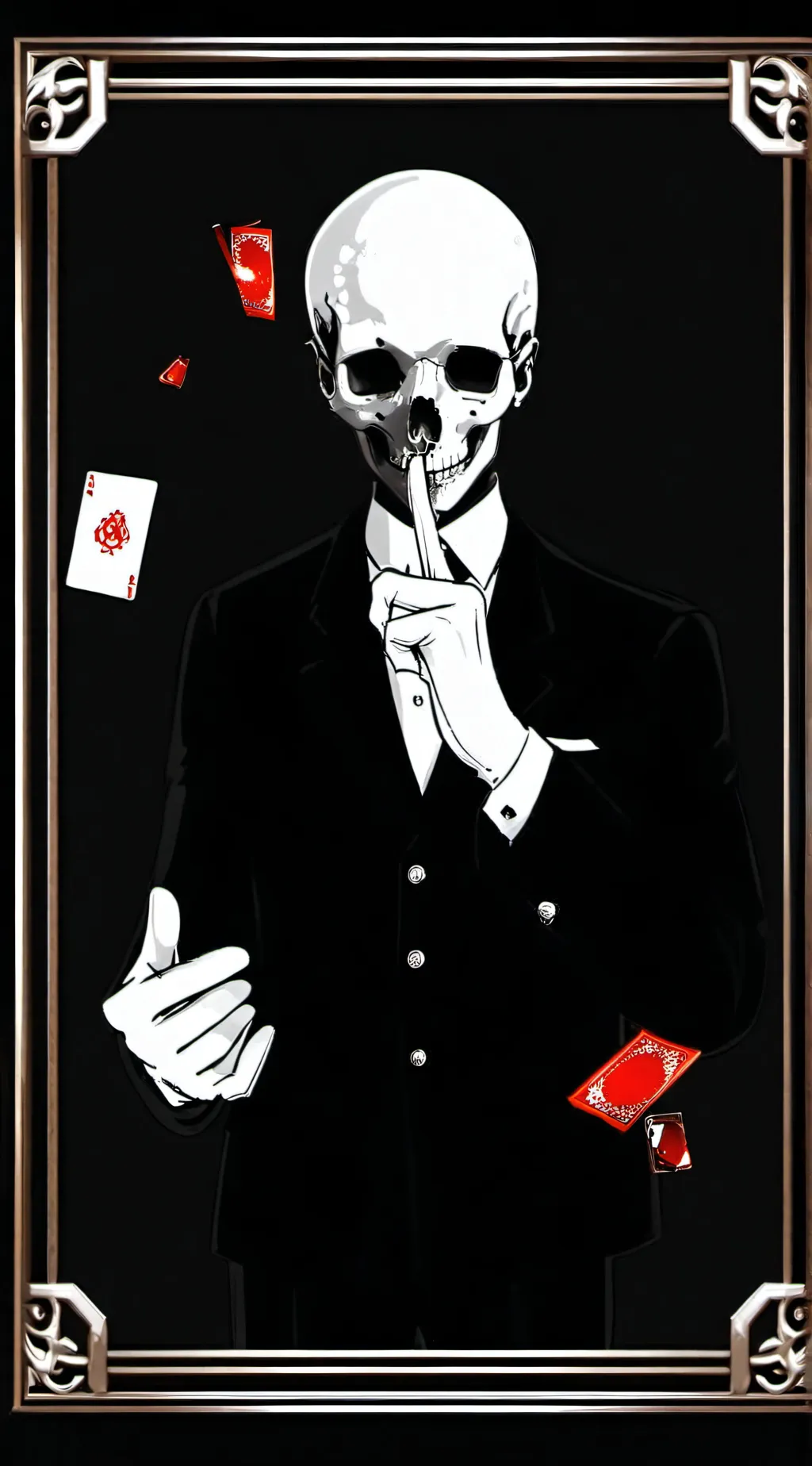 ai character: Mr, Skeleton  background