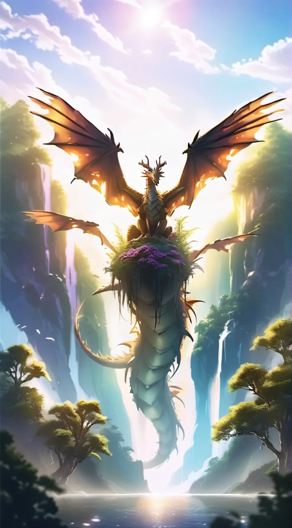 ai character: pregnant dragon background