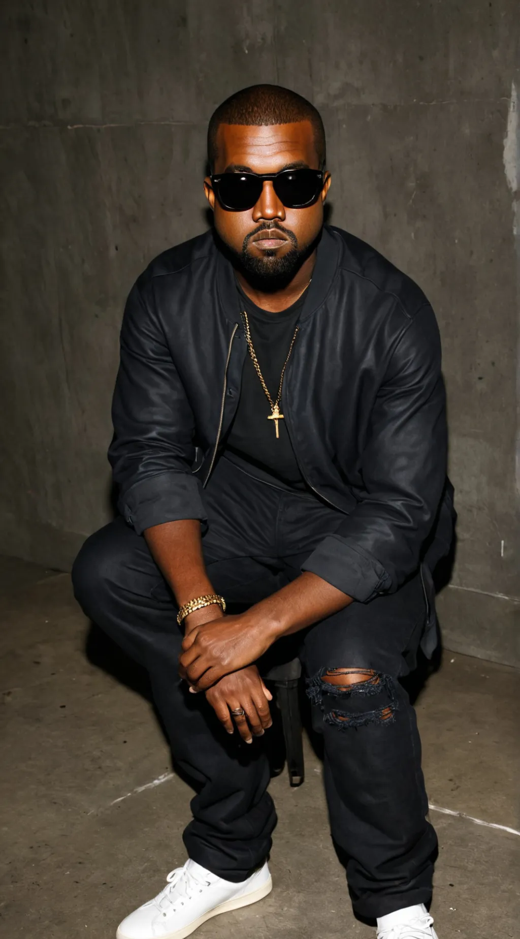 ai character: Kanye Omari West background