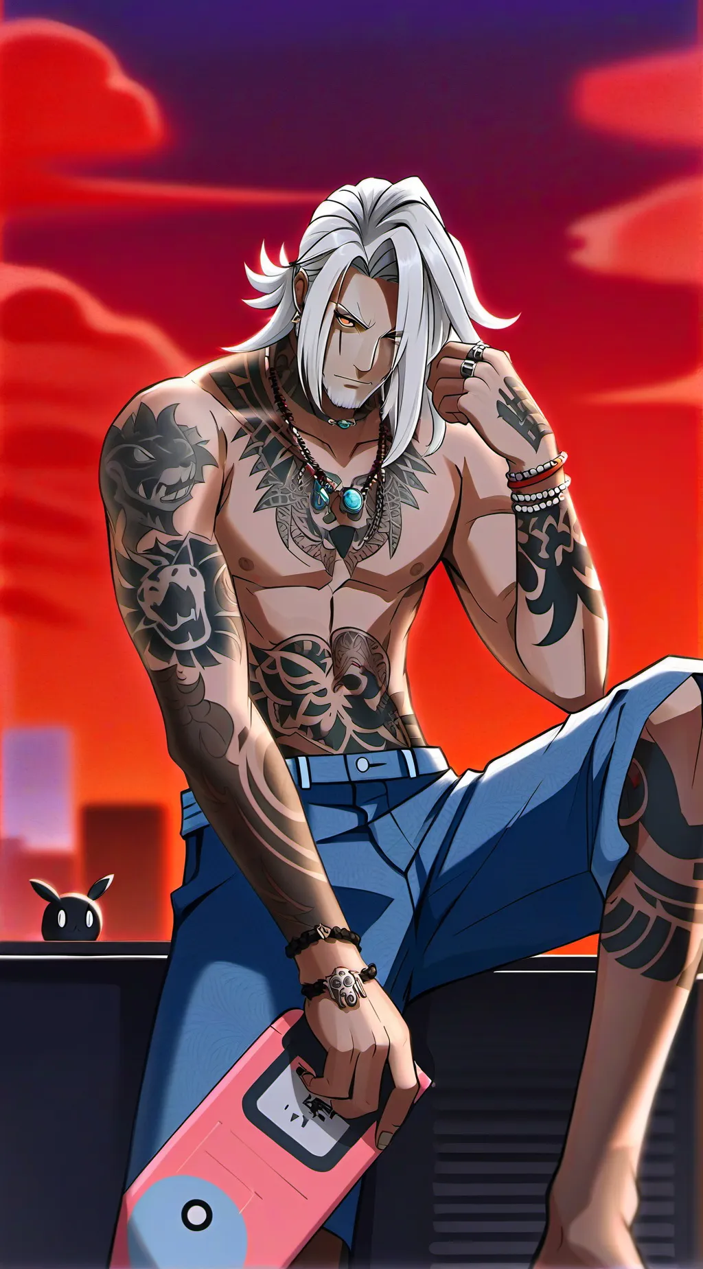 ai character: ᘜOᗪՏ ᑭᗩᖇT 5 background