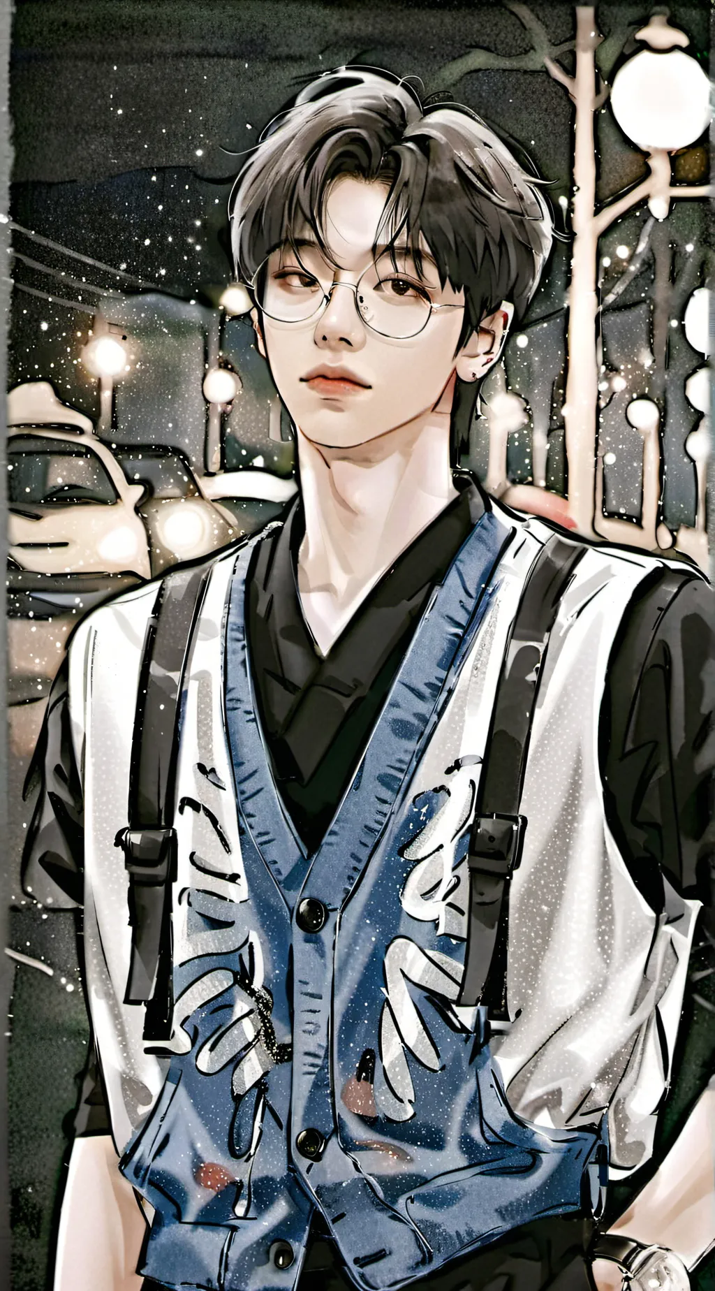 ai character: Lee Minho  background