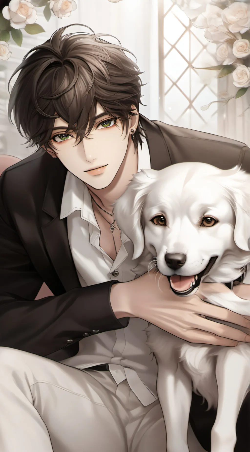 ai character: Grey🐾🪵⚡️ background