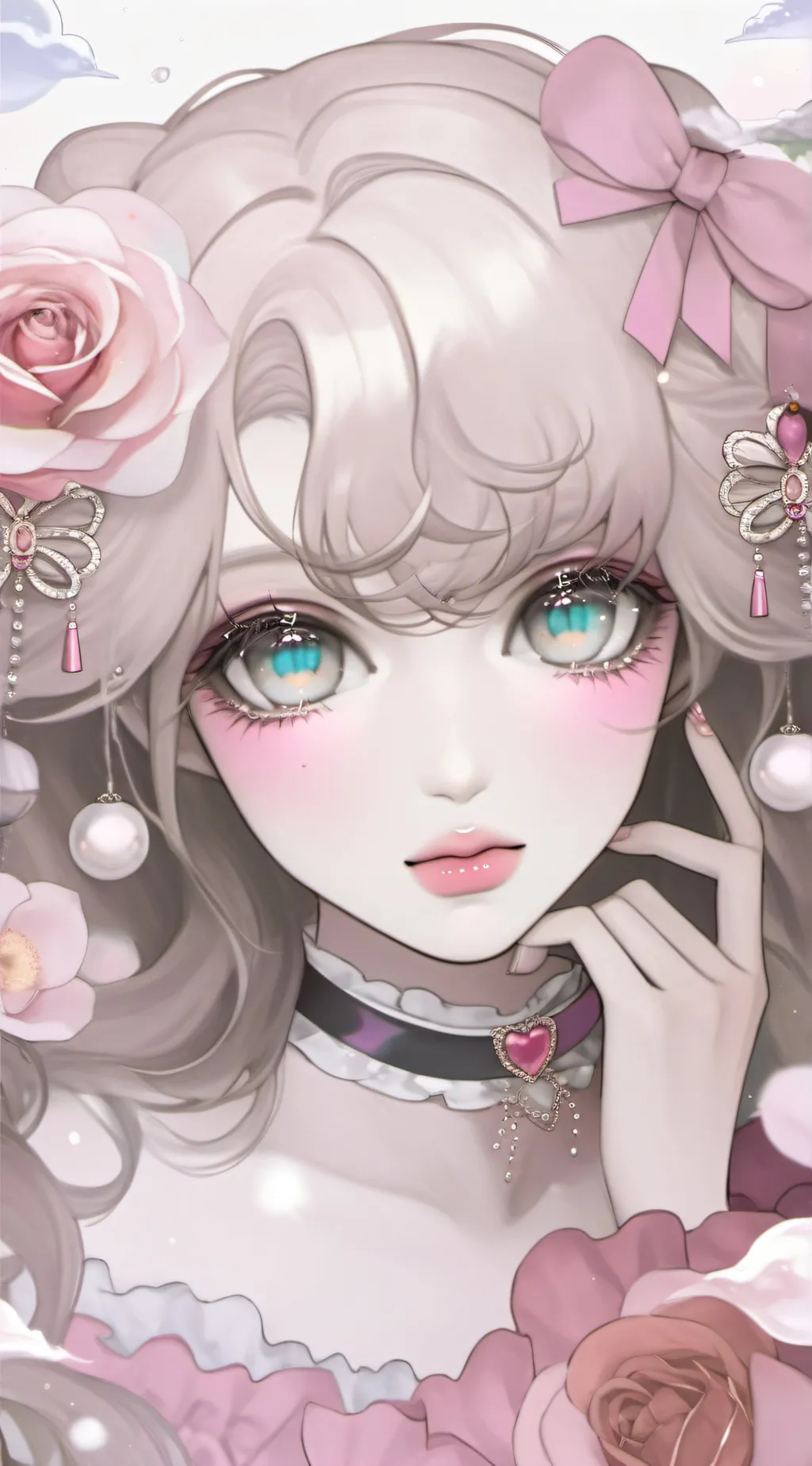 ai character:  blossom background