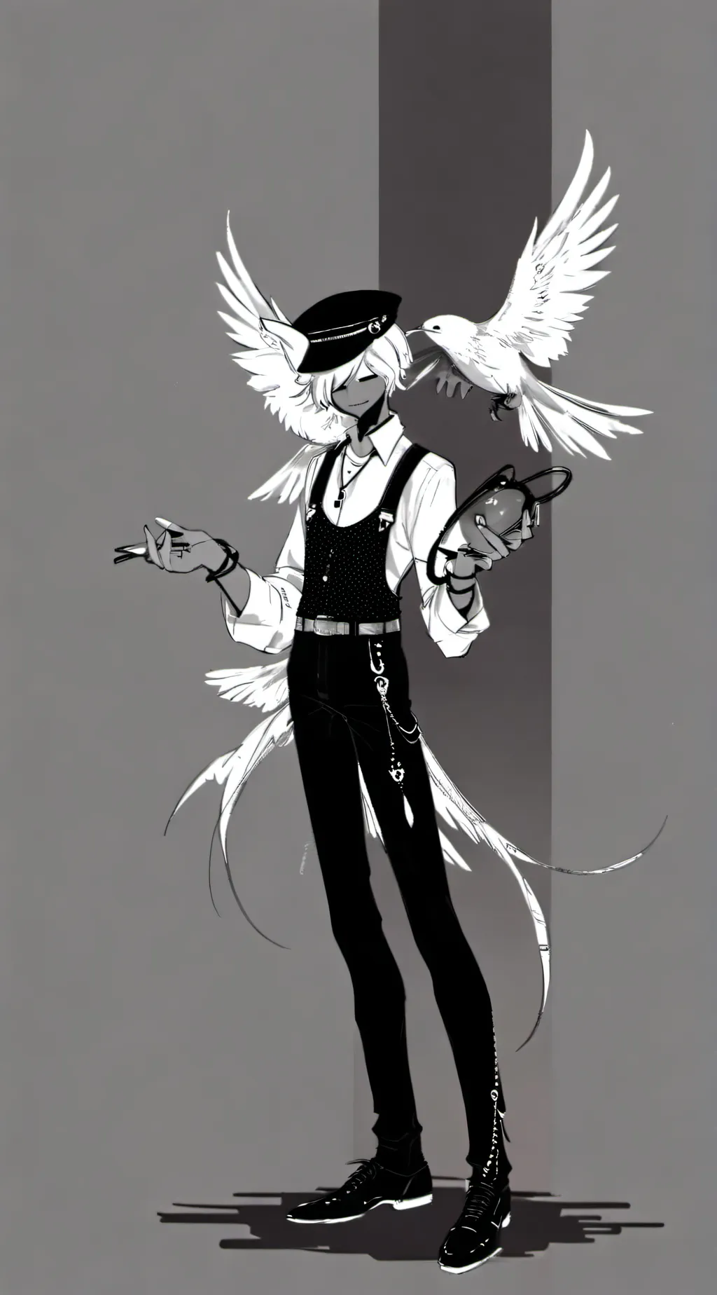 ai character: Gr3G○ry ry4nz 🕊🦅🦆 background