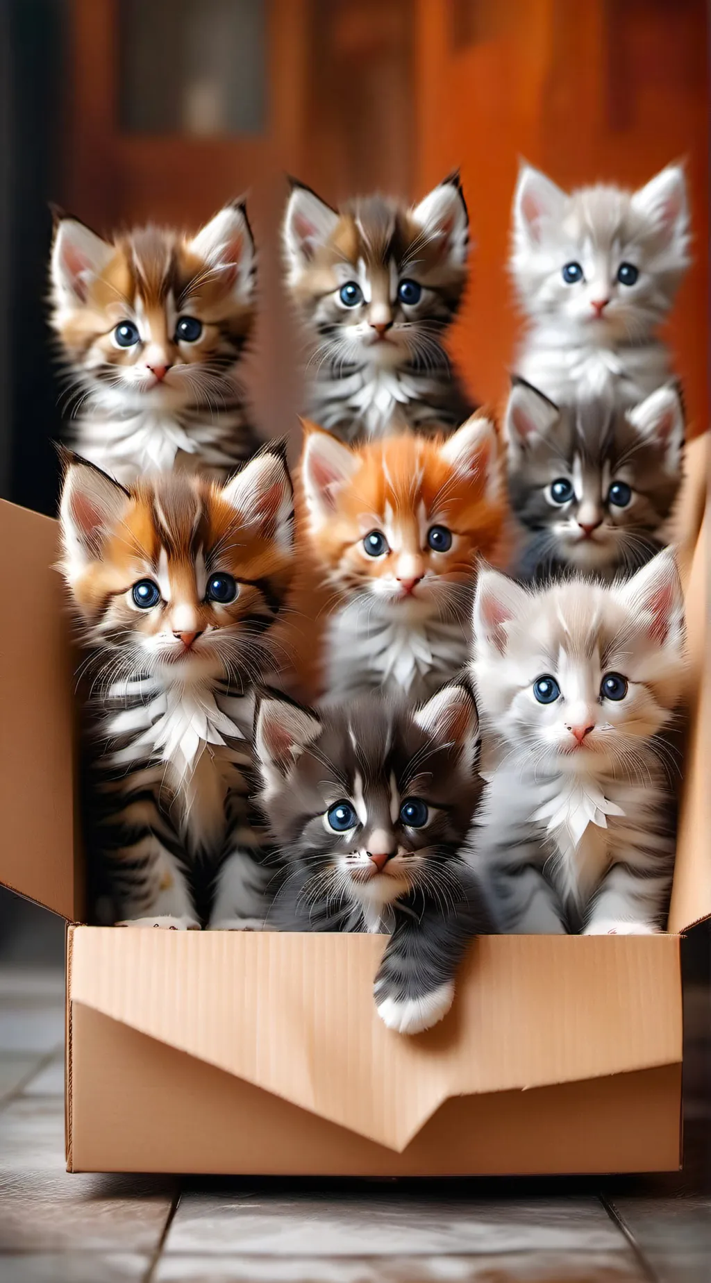 ai character: cute kittens background