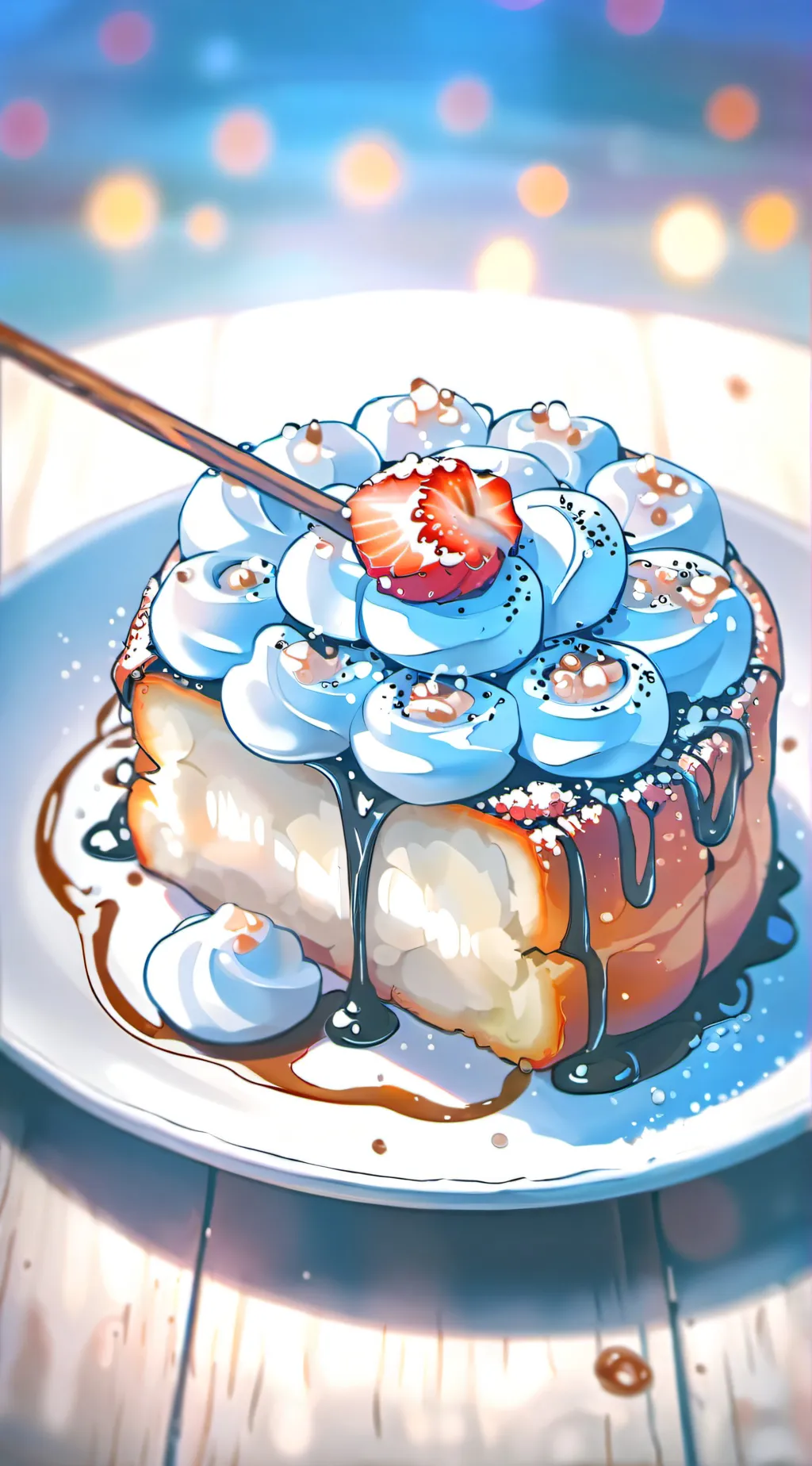 ai character: Cinnamon roll background