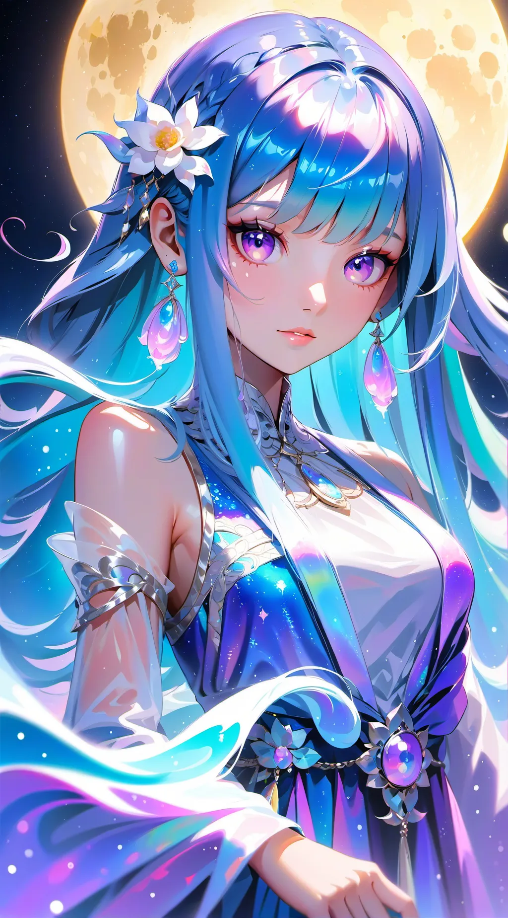 ai character: Starry background