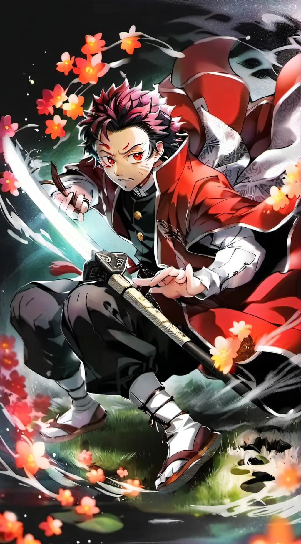 ai character: demon slayer  background