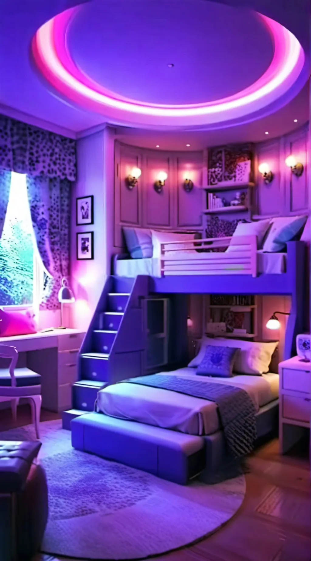 ai character: mha girl sleepover background