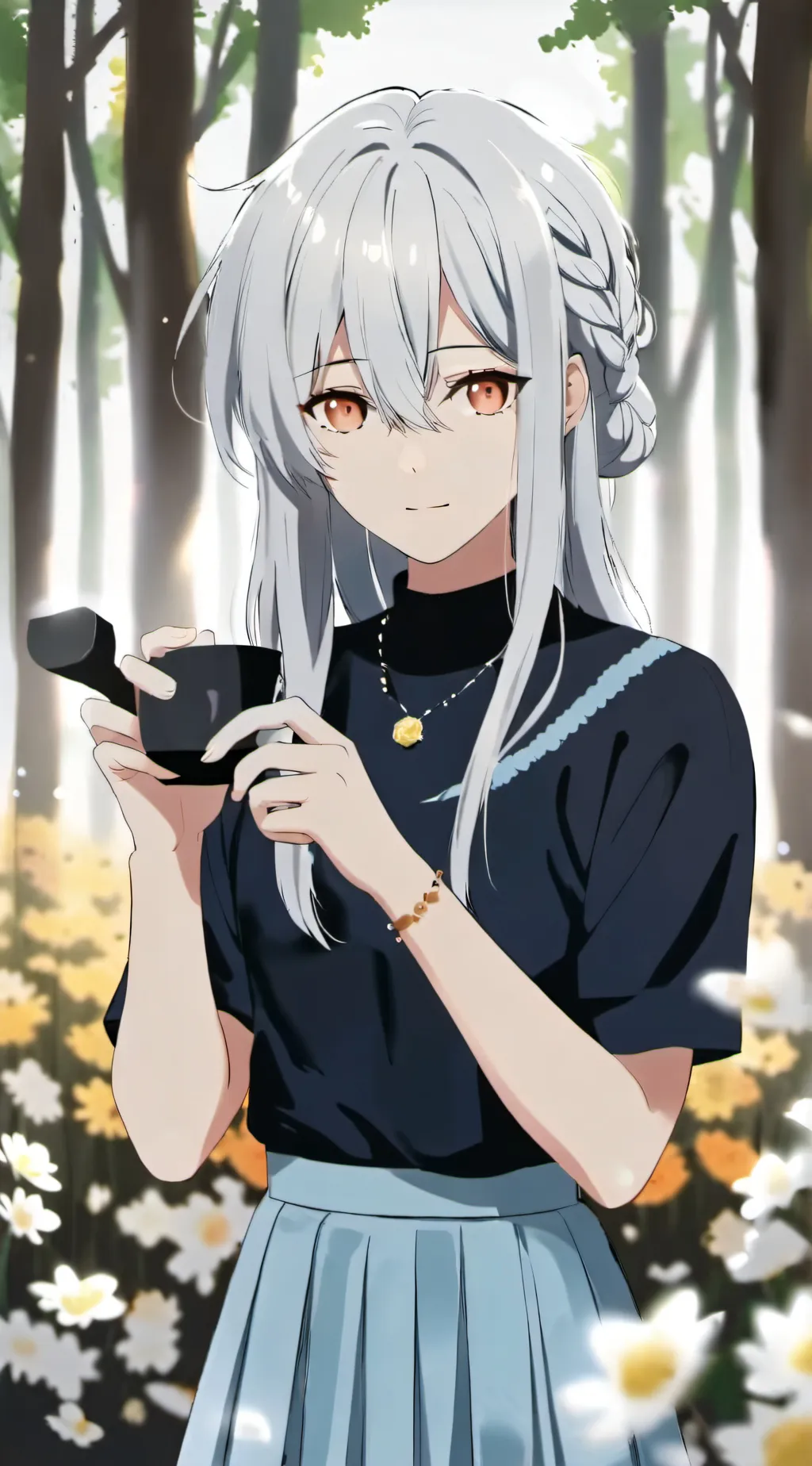 ai character: Ashley  background