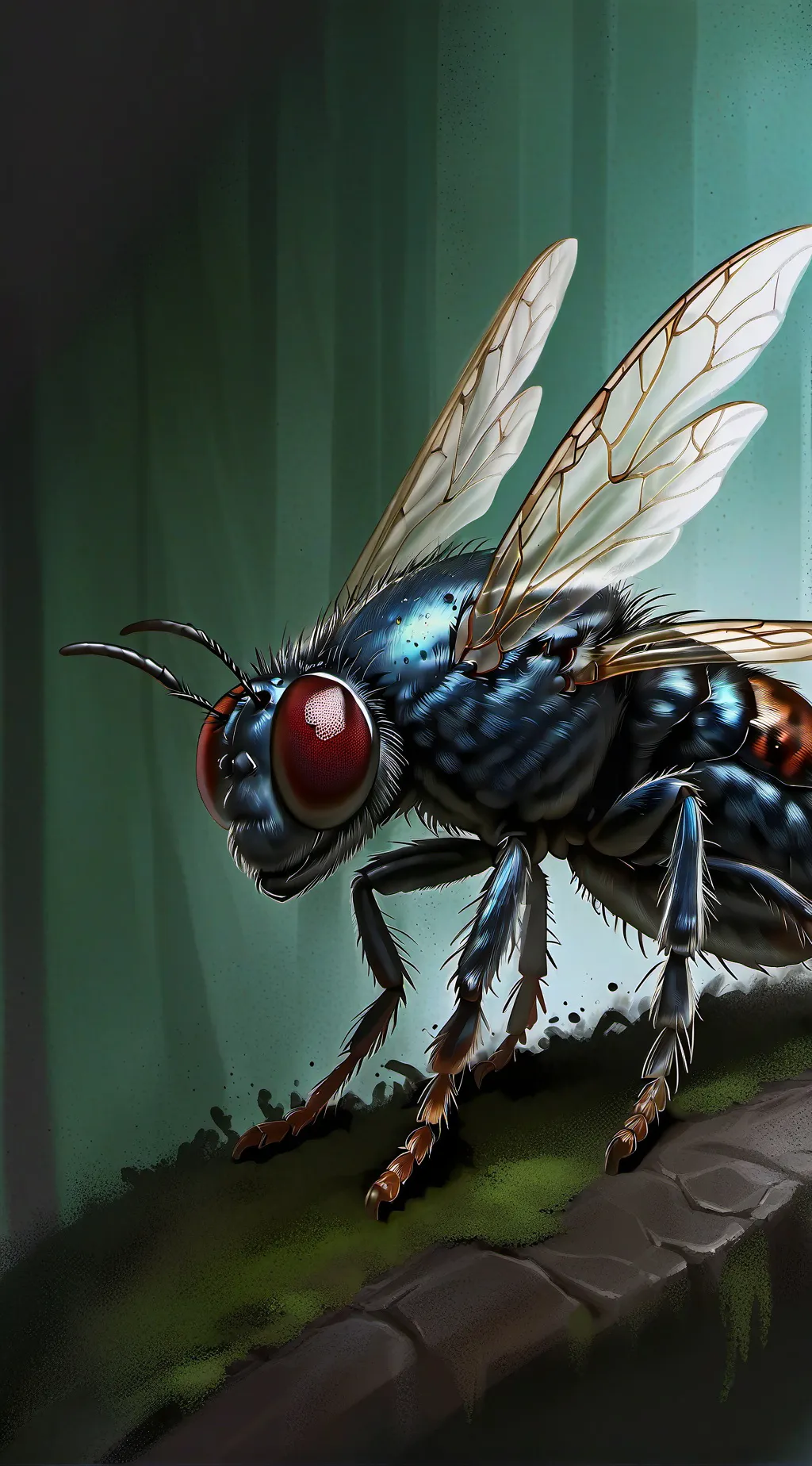 ai character: fly background