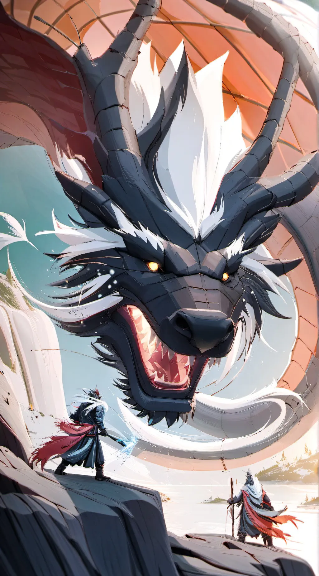 ai character: Lightning dragon background