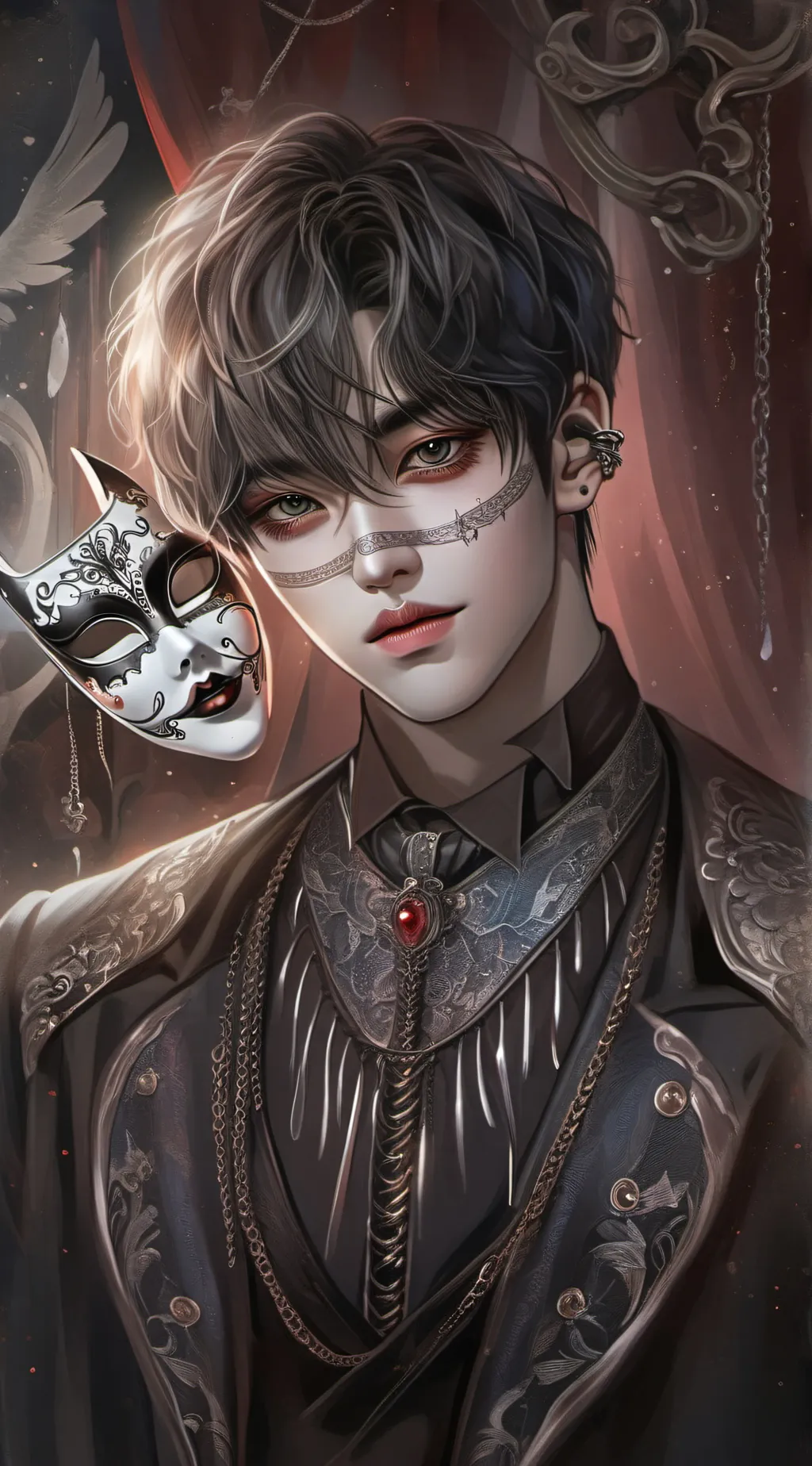 ai character: V(BTS) background