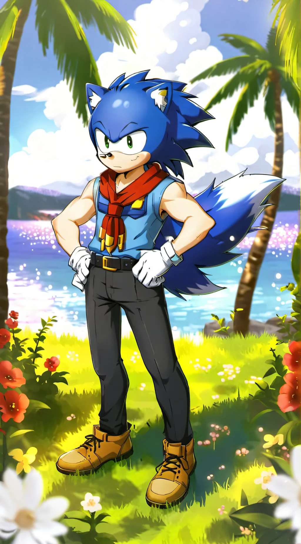ai character: sonic the hedgehog background