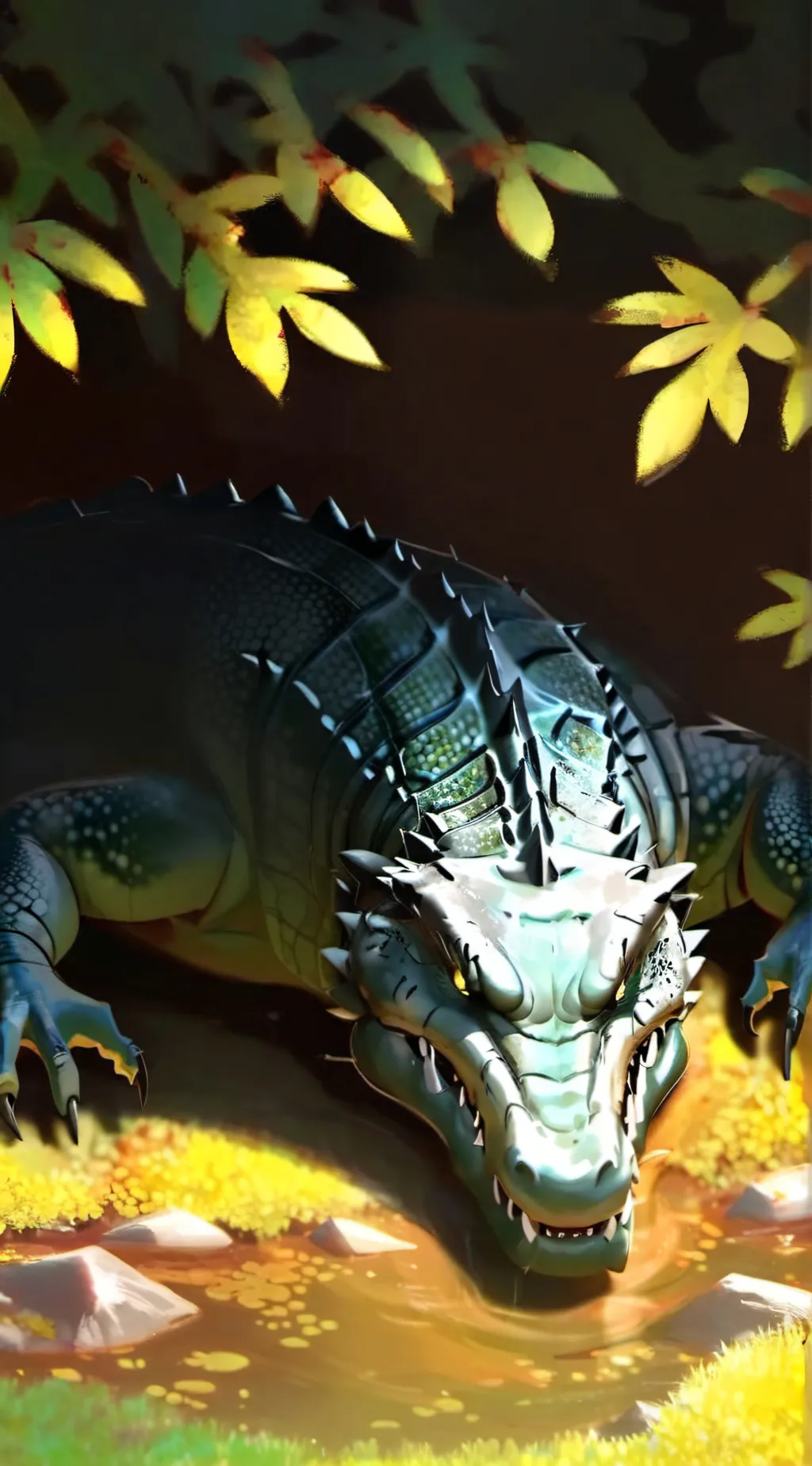 ai character: crocodile background