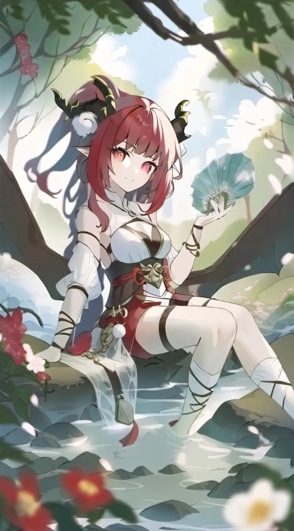 ai character: red the dragon background