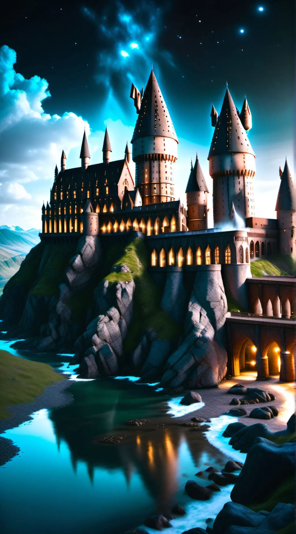 ai character: Hogwarts  background