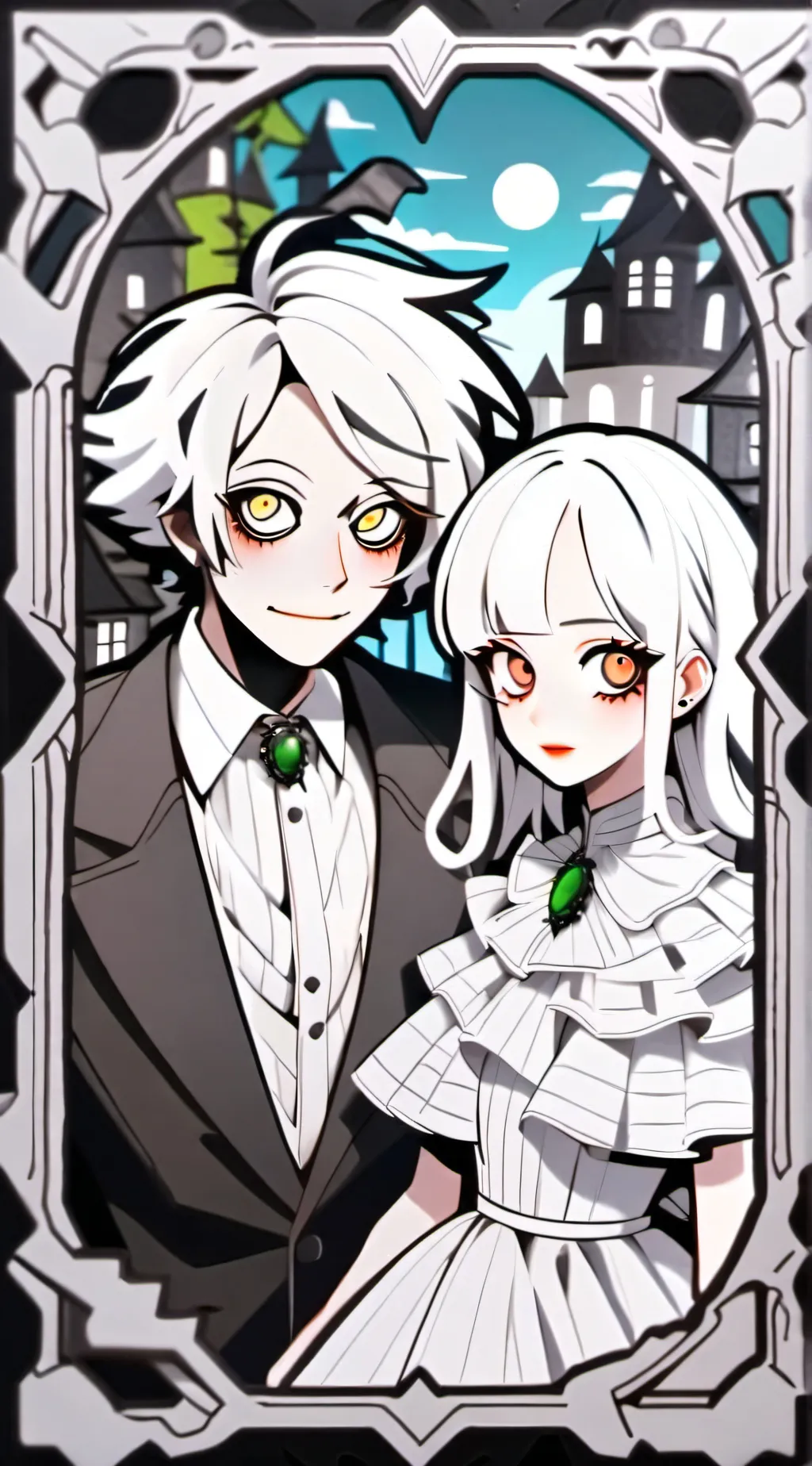 ai character: Beetlejuice  background