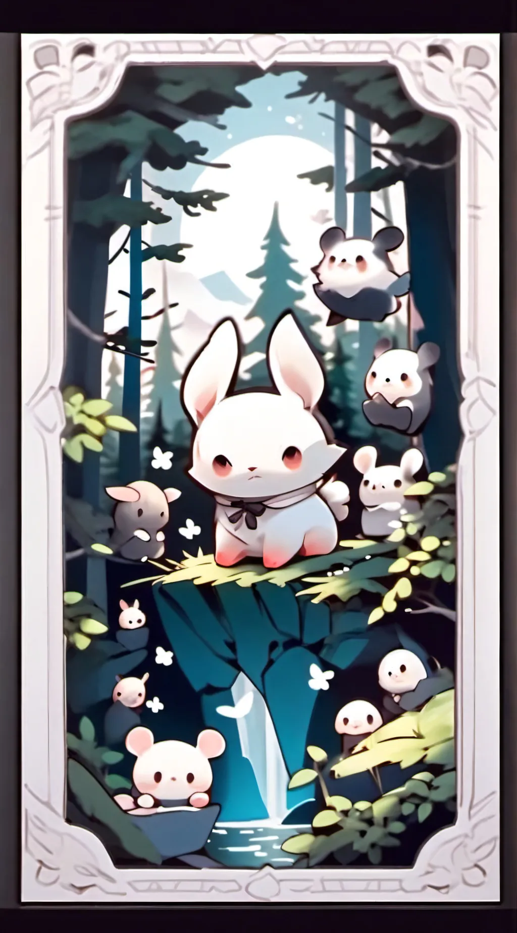 ai character: Buny background