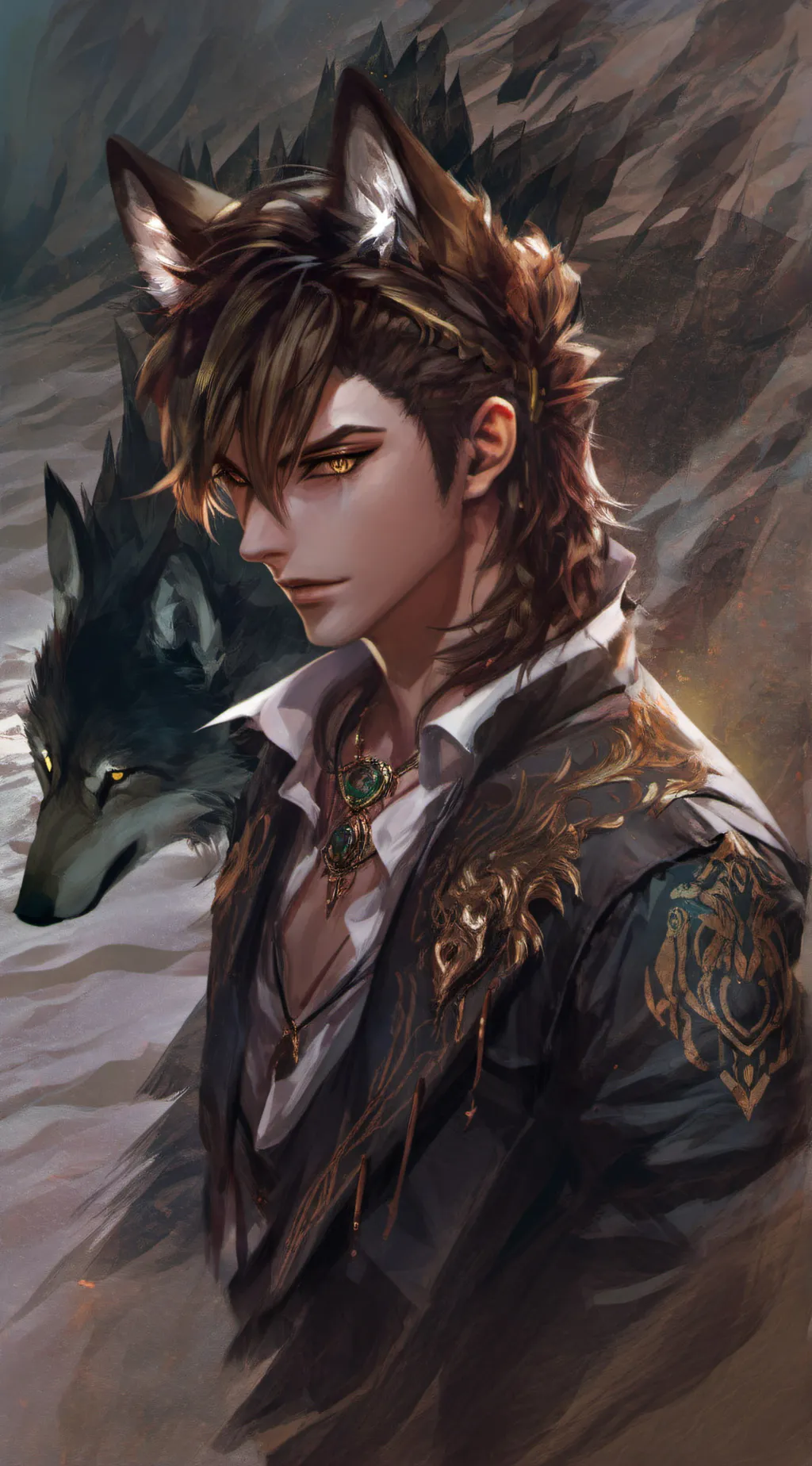 ai character: Darke sandblood background